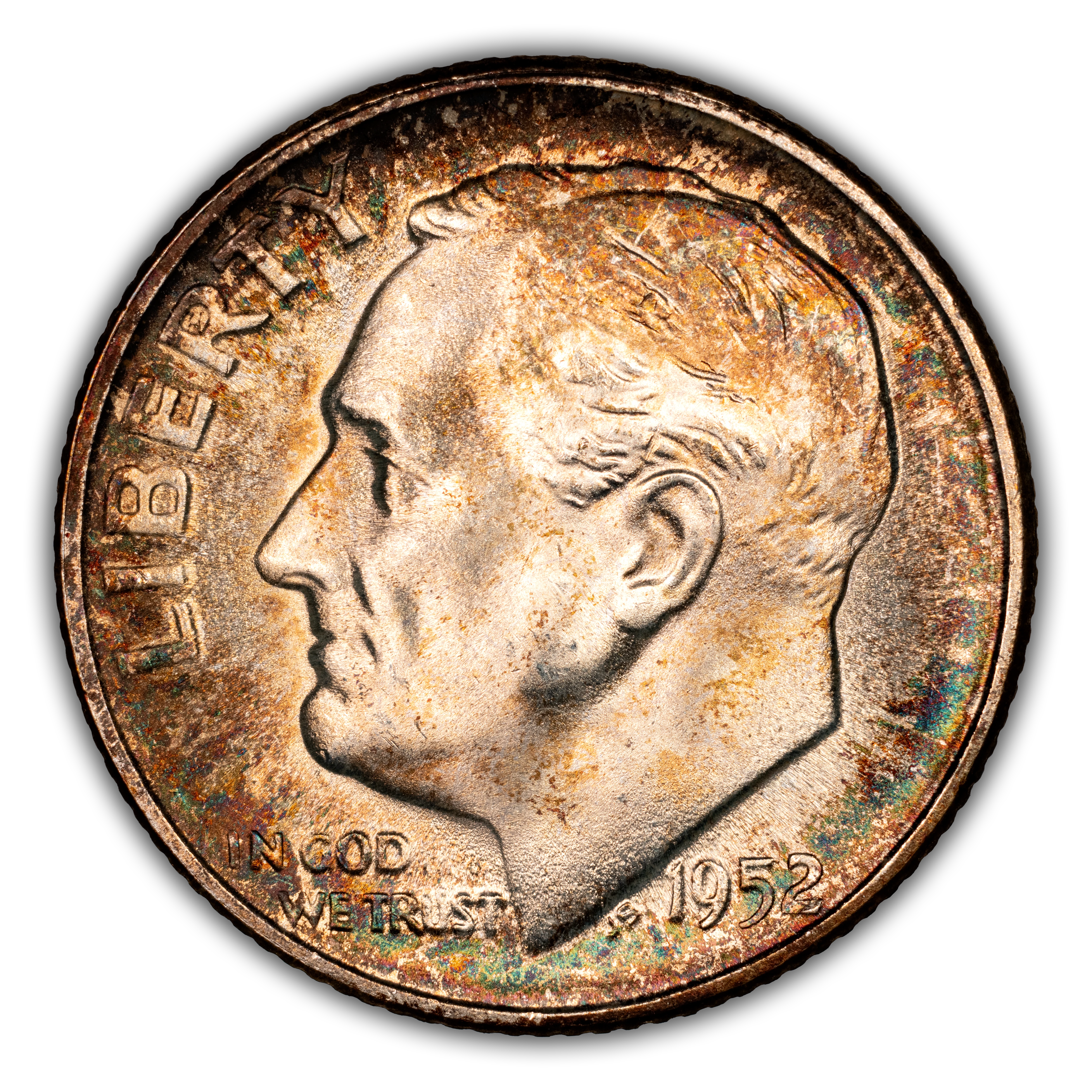 1952-S/S 10c Repunched Mintmark, FS-501 MS