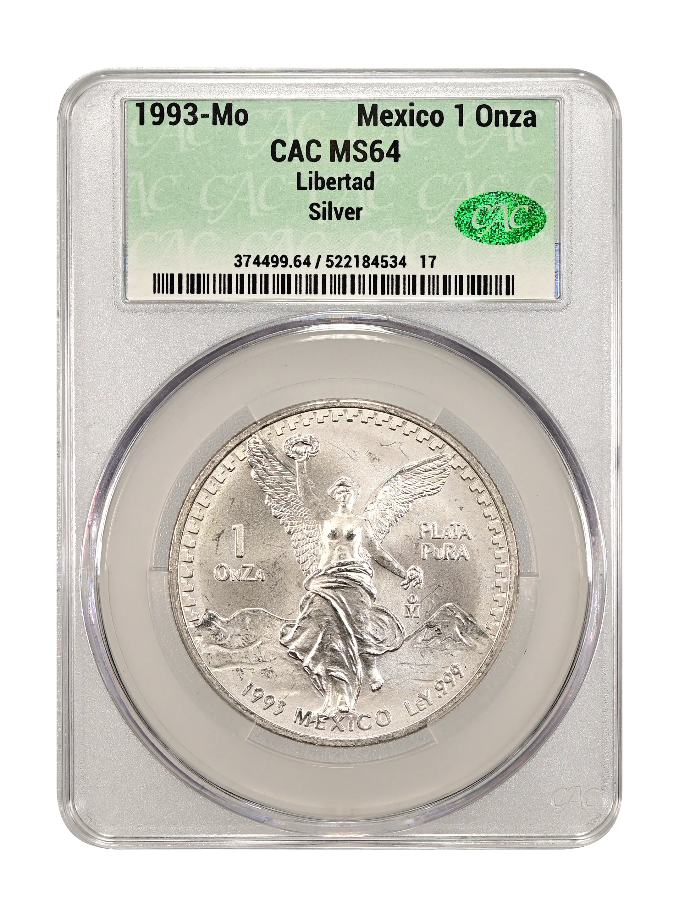 1993 Mo Silver 1 Onza Libertad Mint State (MS) Pricing Guide | The