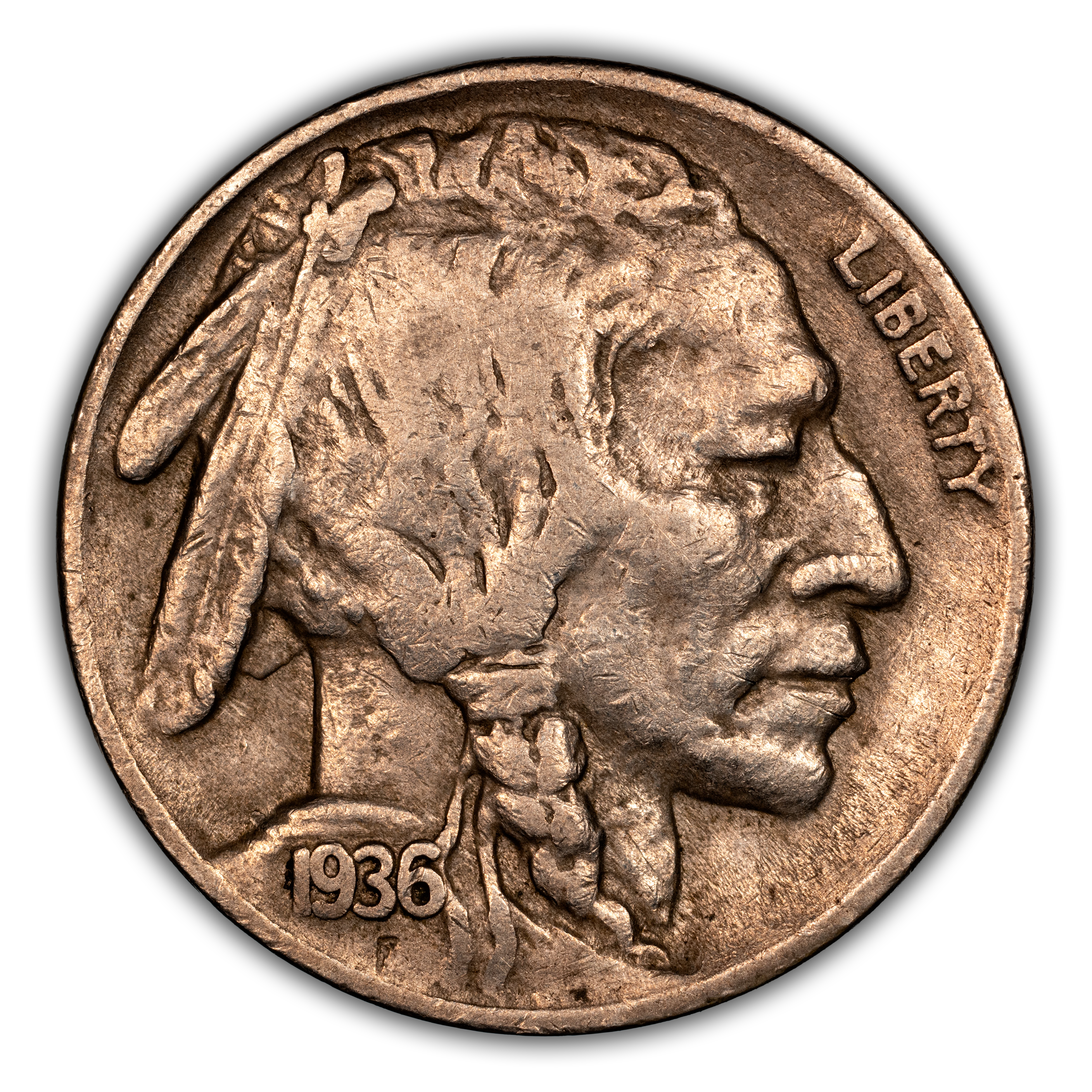 1936-D 5c 3 1/2 Legs MS