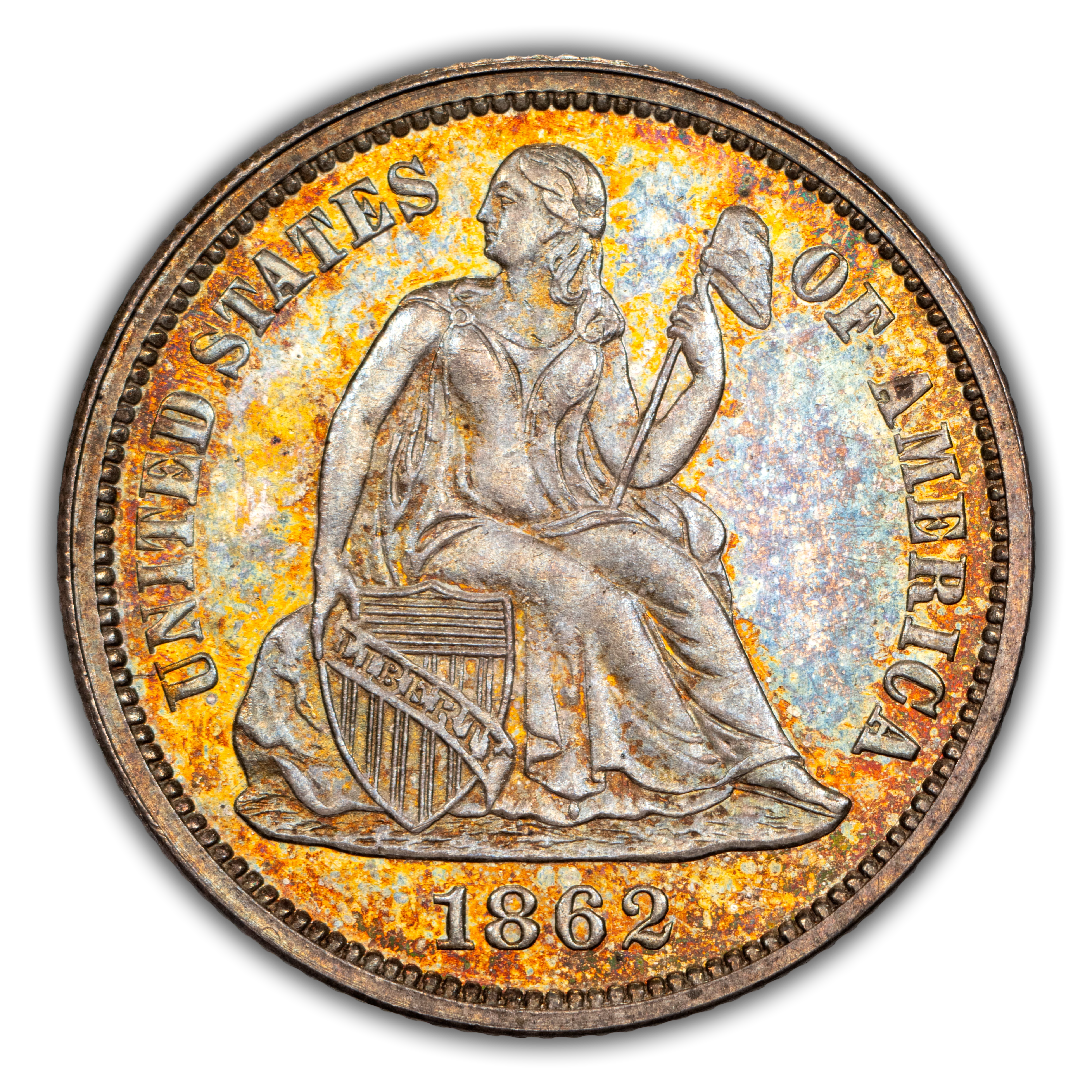 1862 Liberty Seated Dime, Proof Values & Prices | Greysheet