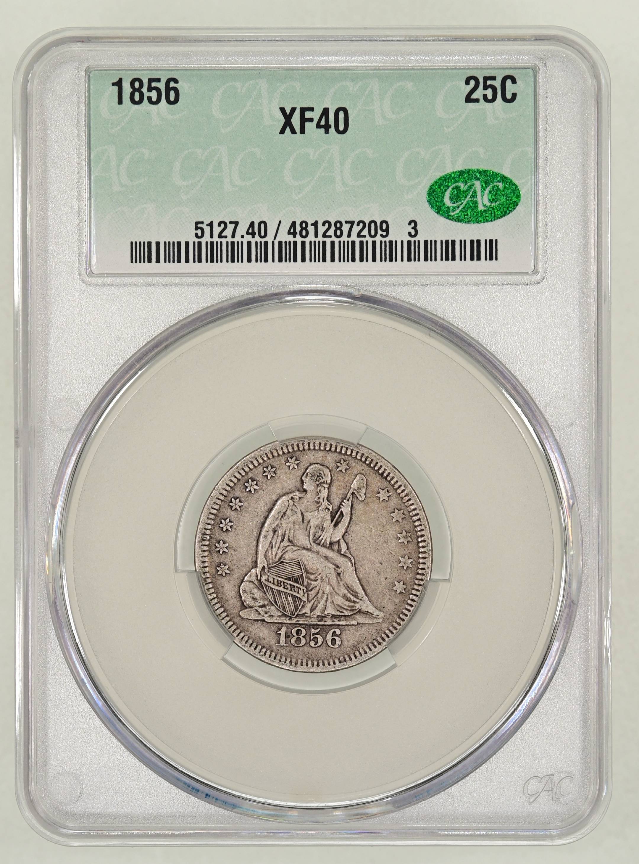 1856 25c MS