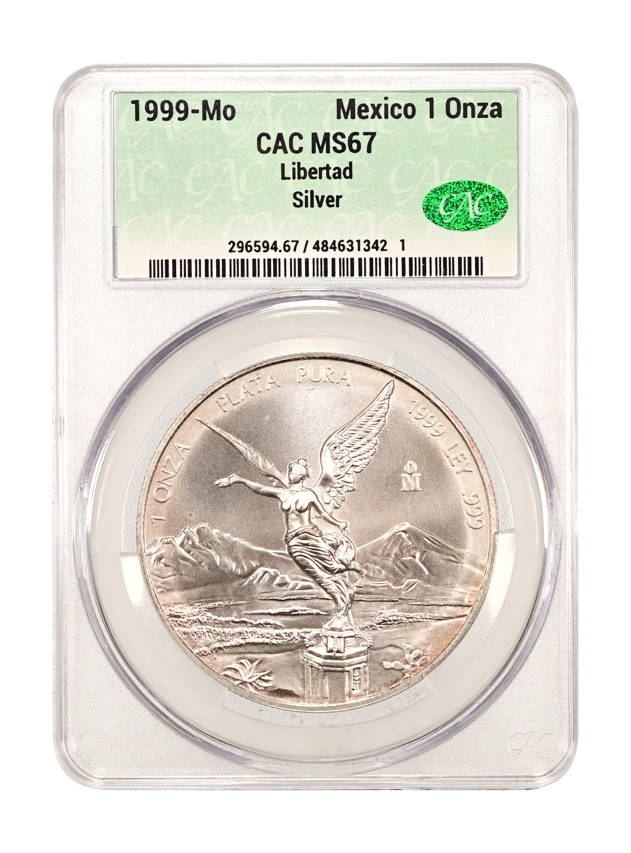 貨幣 1999 Mexico 5 oz Libertad Mexican Libertad 5 oz Precious Metal Content per Unit Silver
