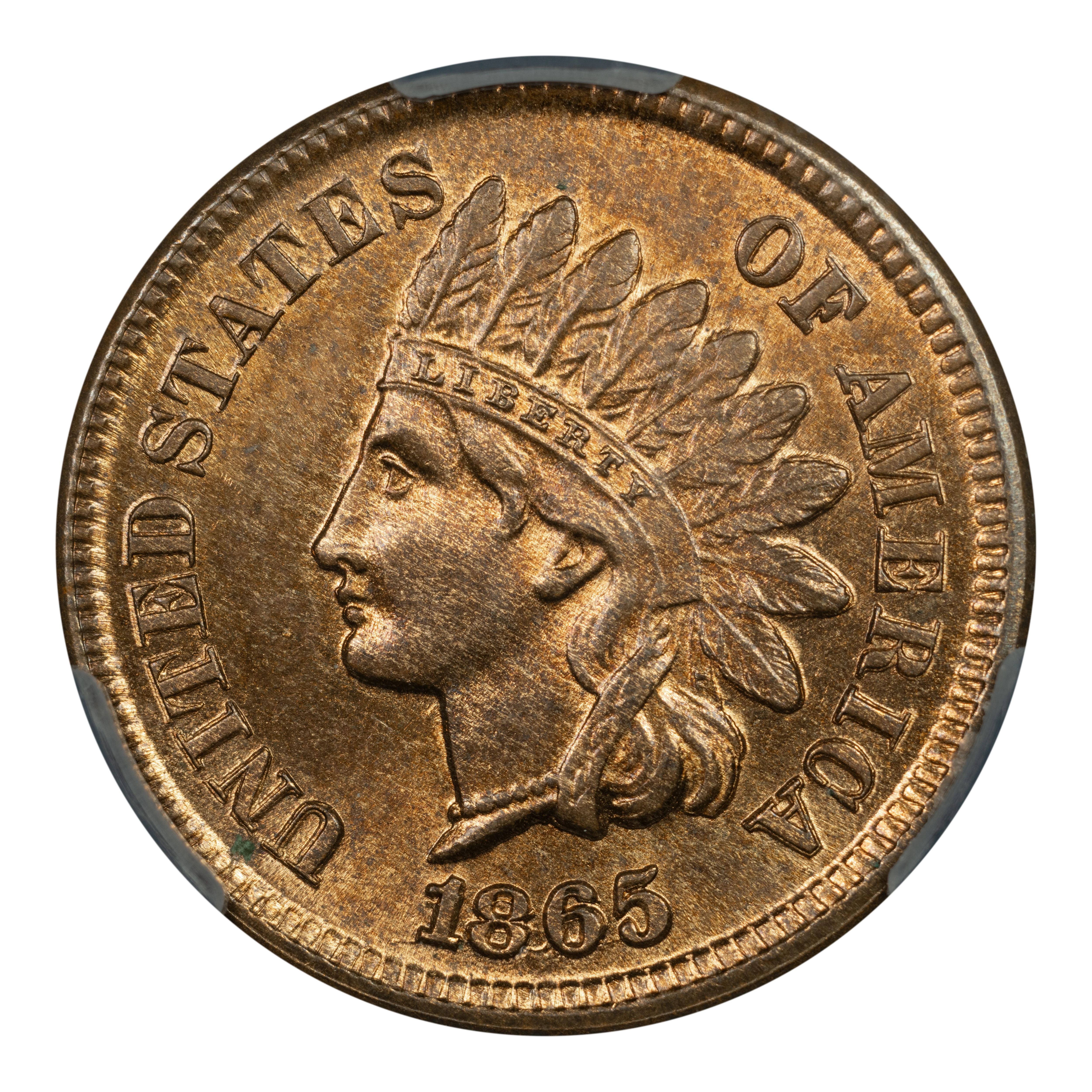 1865 1c Fancy 5 MS RD