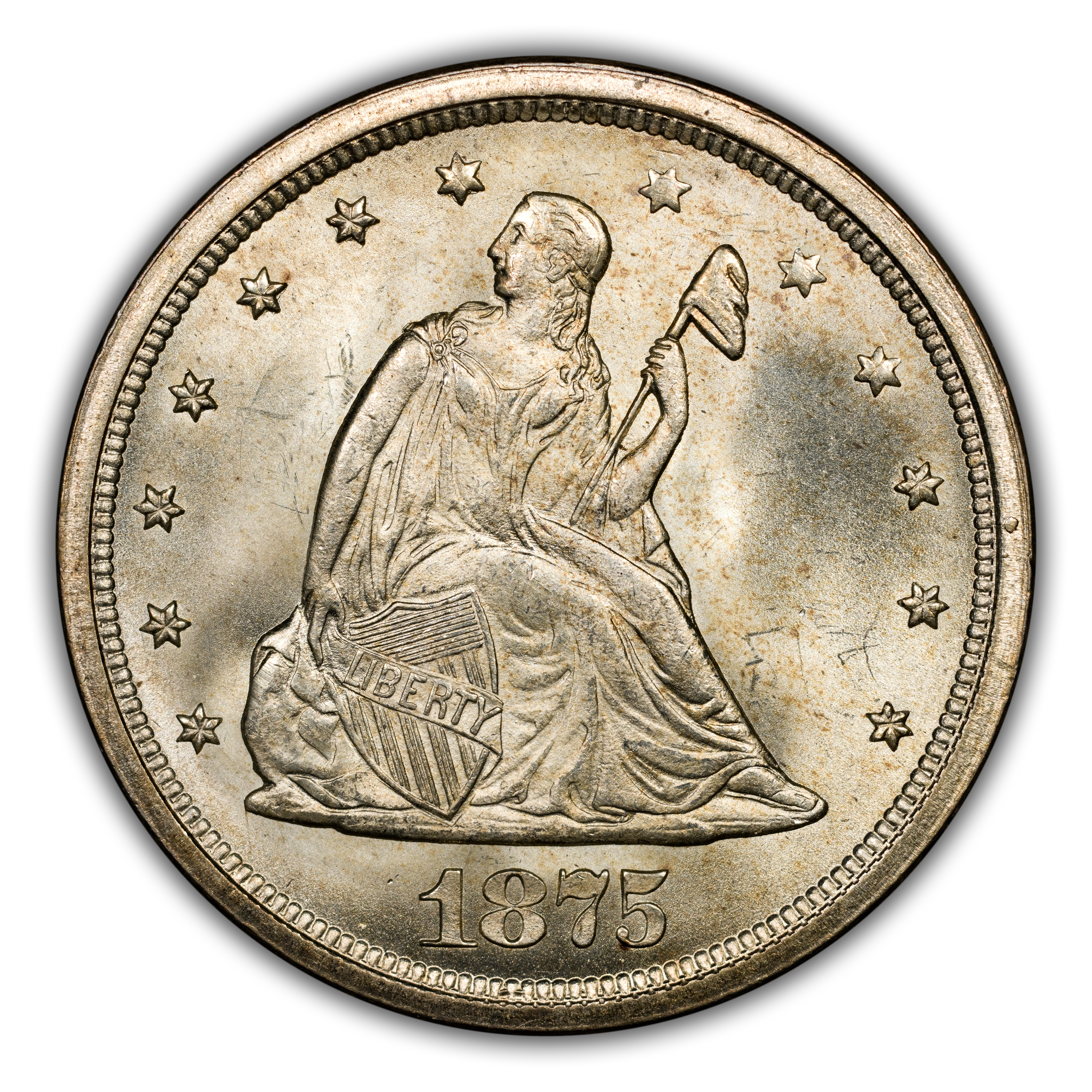 1875-S 20c Misplaced Date, FS-301 MS