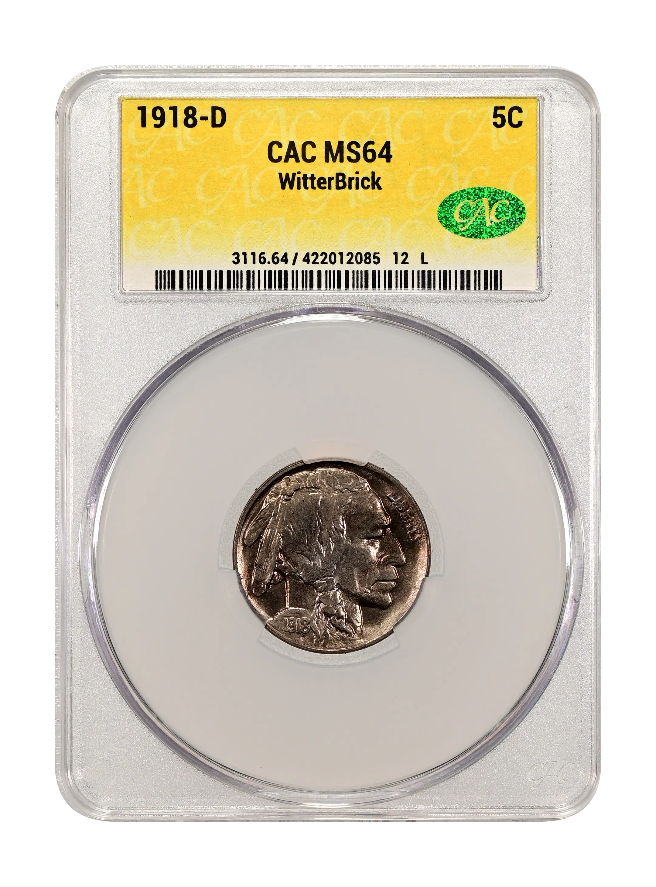 1918-D 5c MS