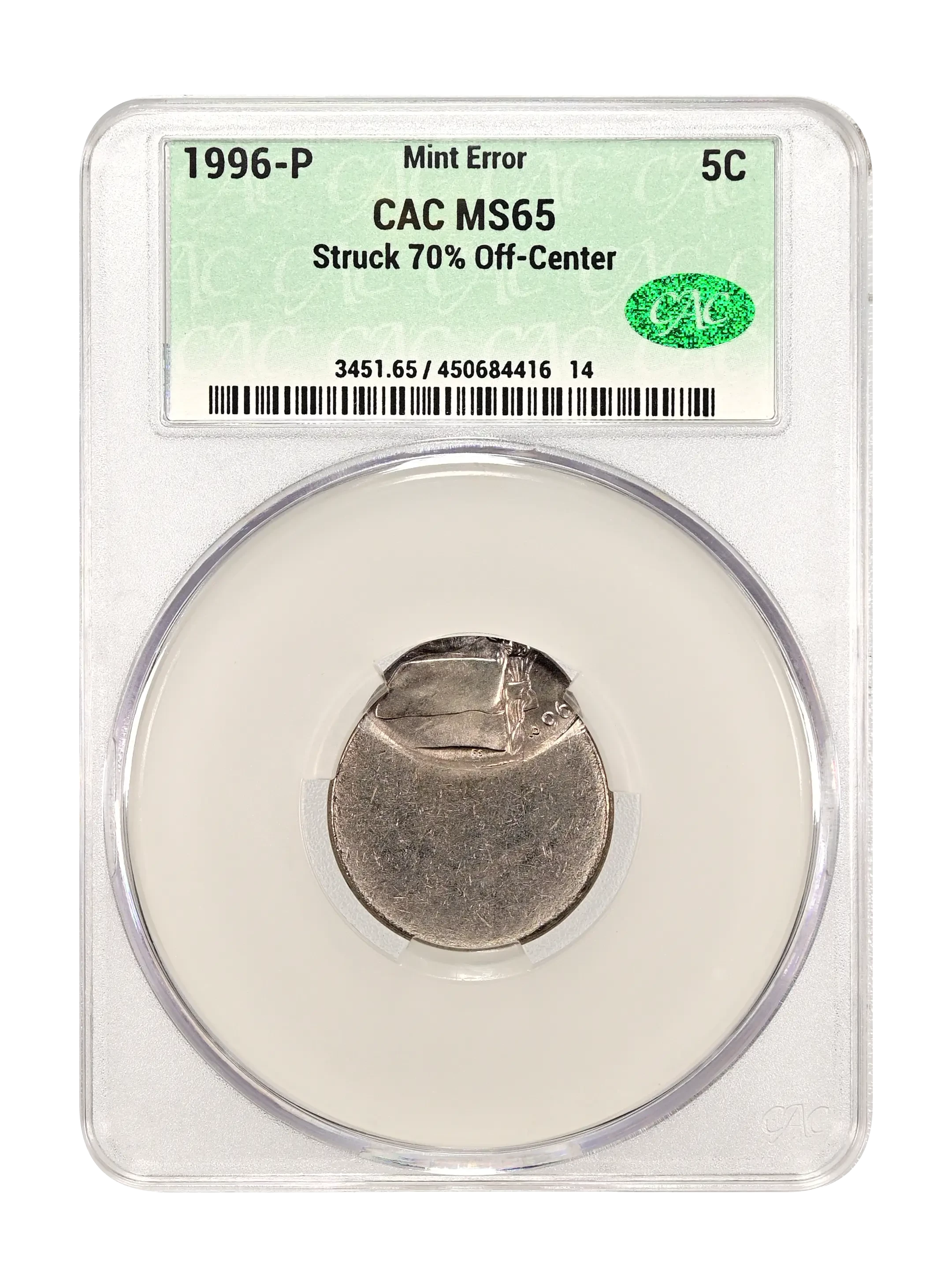 1996 Jefferson Nickel Values & Prices | Greysheet