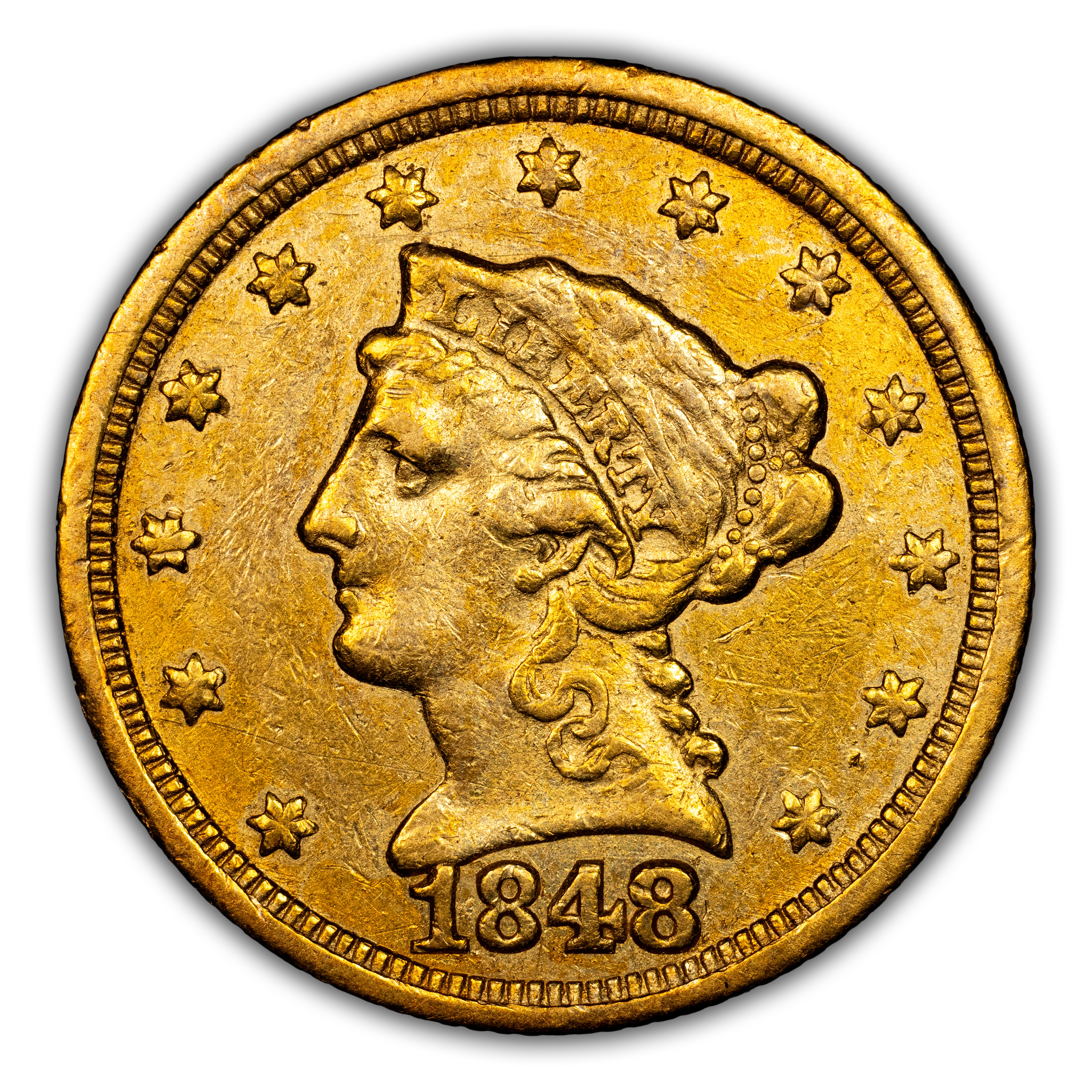 1848-C $2 1/2 MS