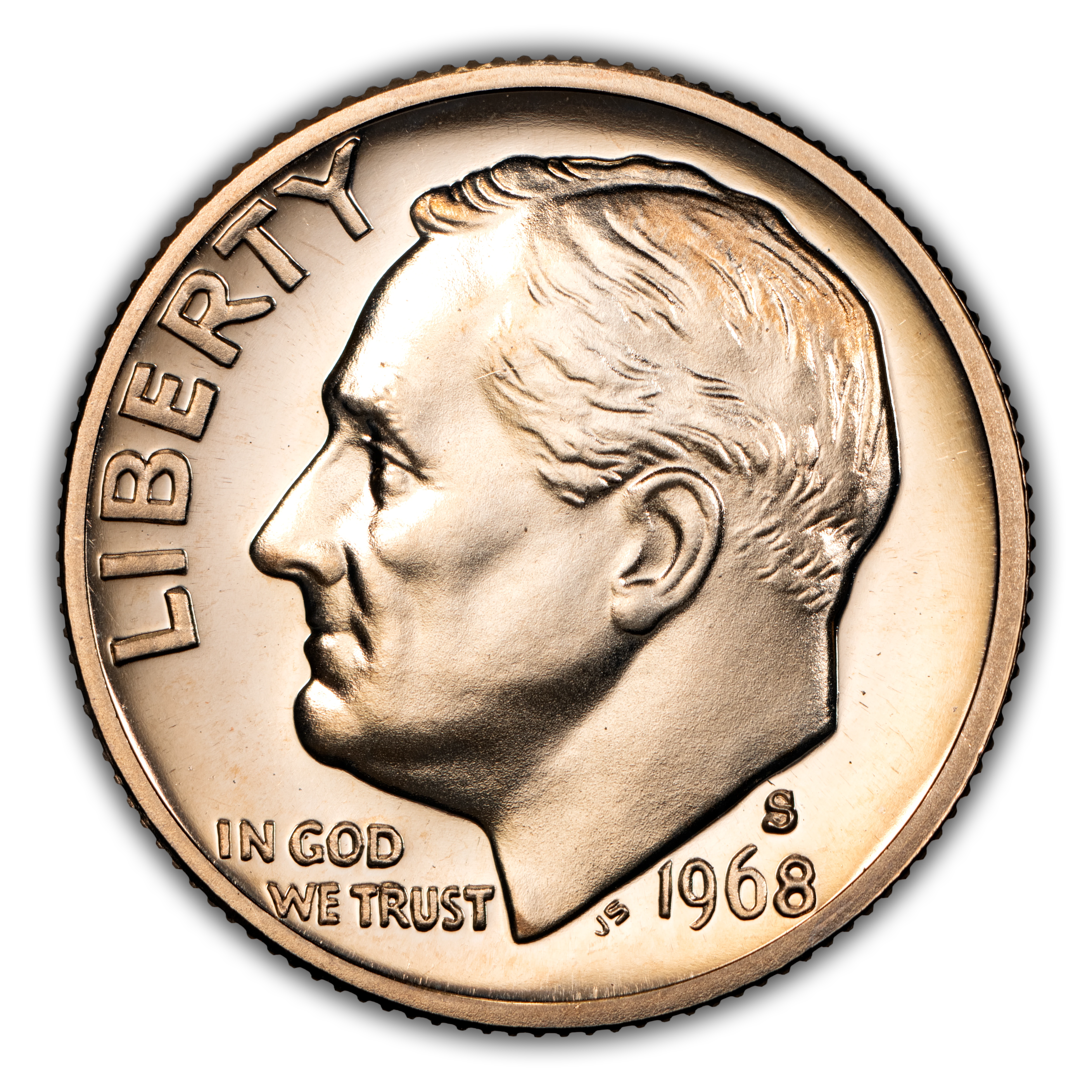 1968-S 10c Doubled Die Reverse, FS-801 PR