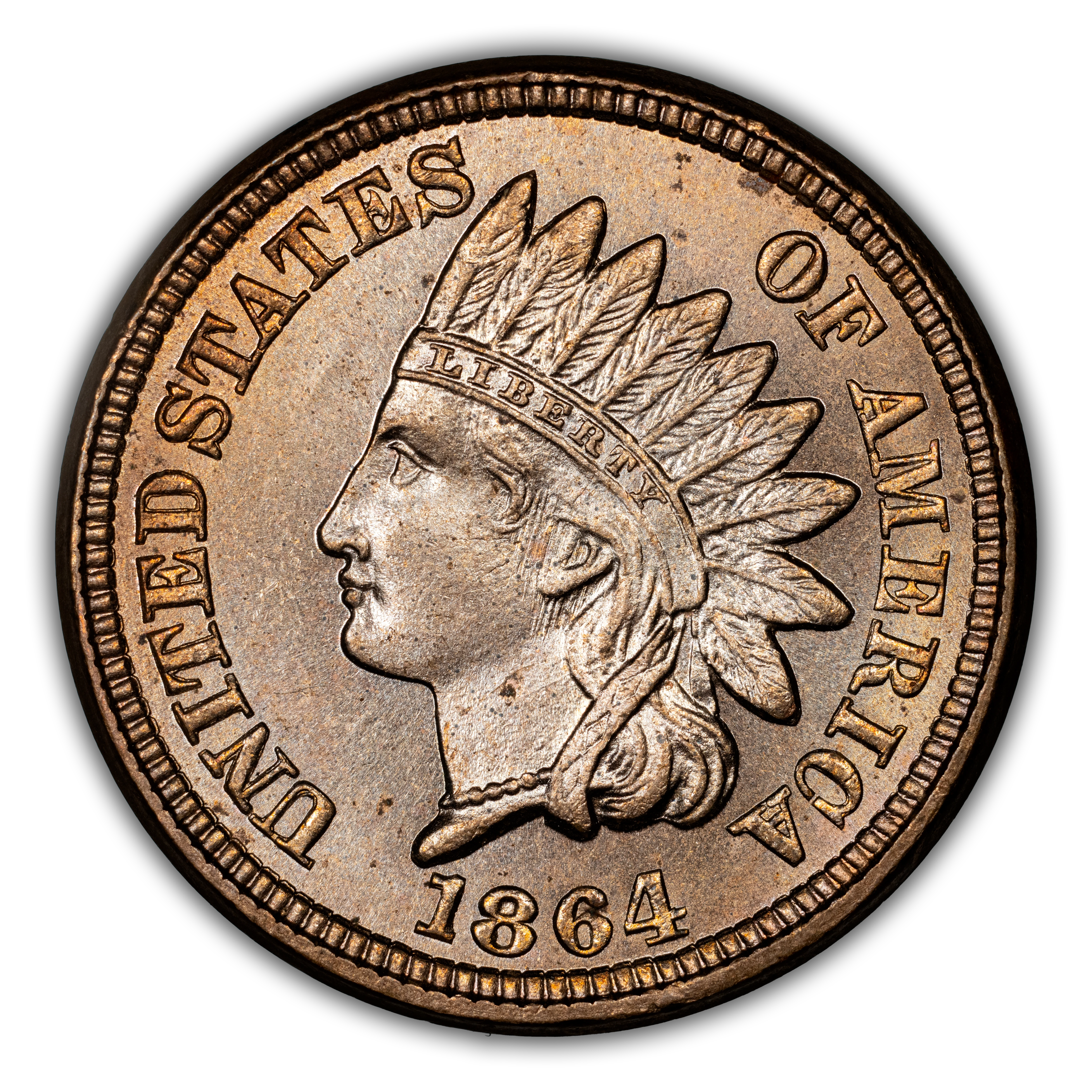 1864 1c Copper Nickel, Polished Die, FS-401, S-5 MS