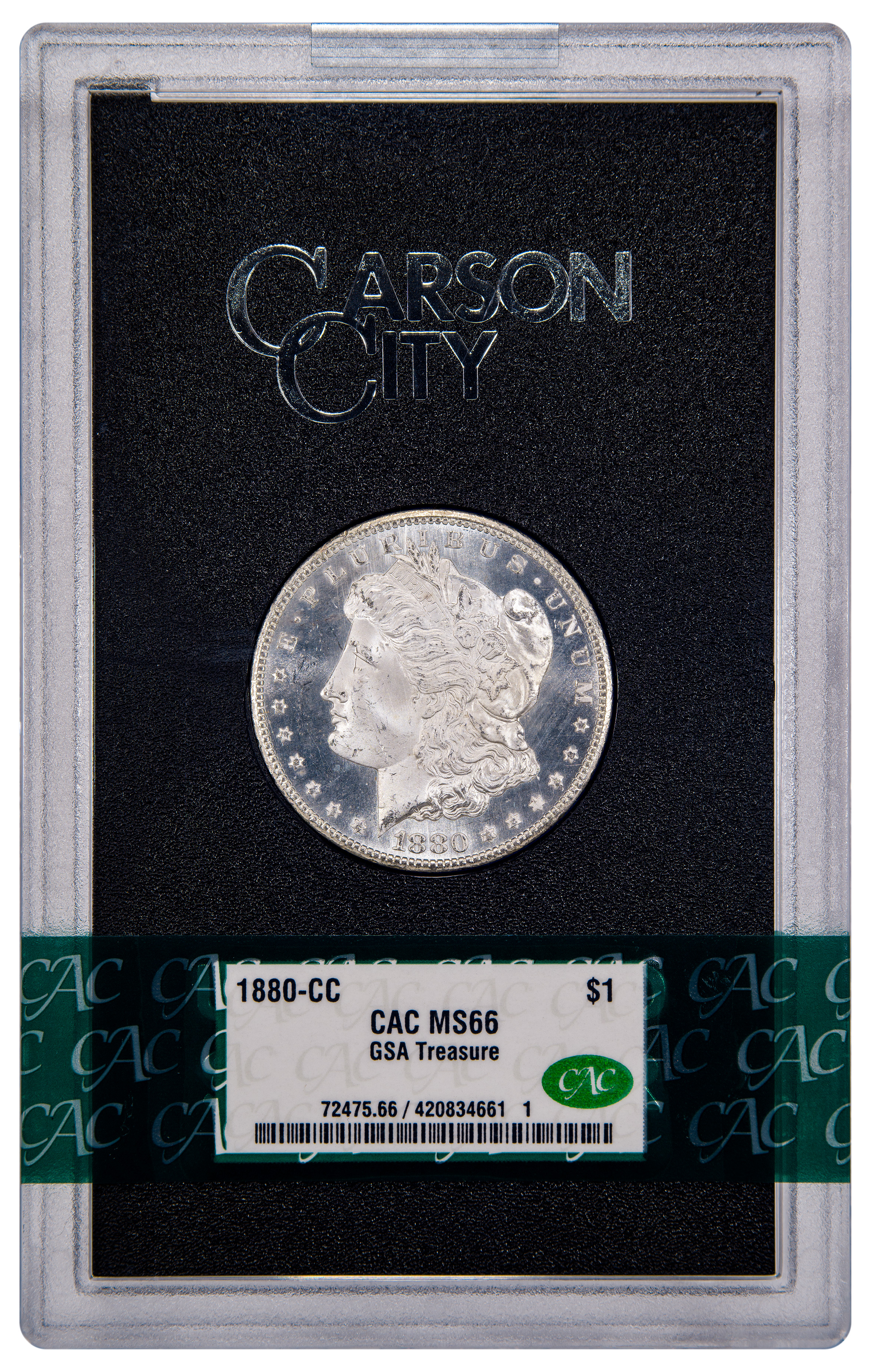 1880-CC $1 GSA Hoard, Hard package MS