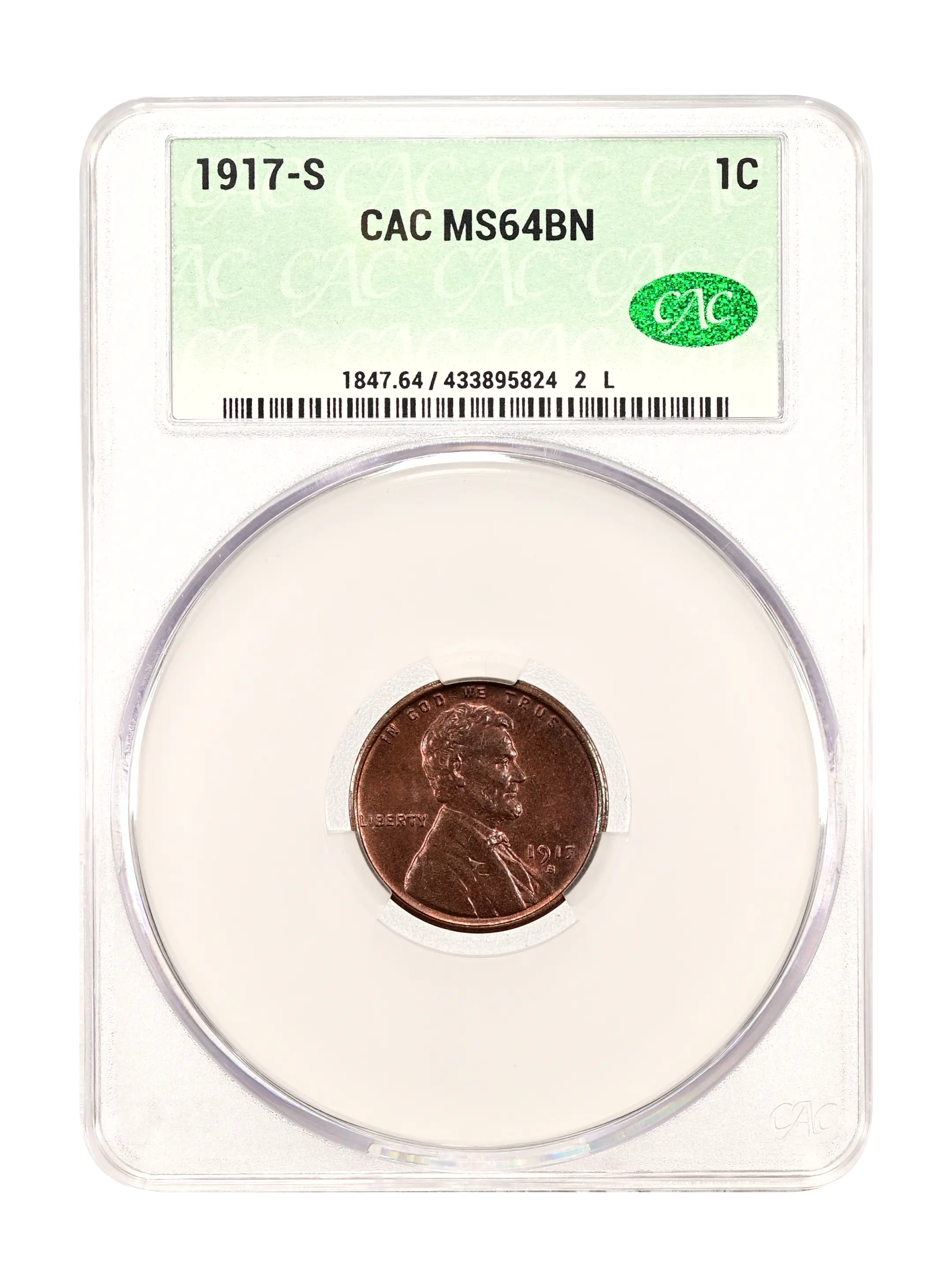 1917-S 1c MS BN