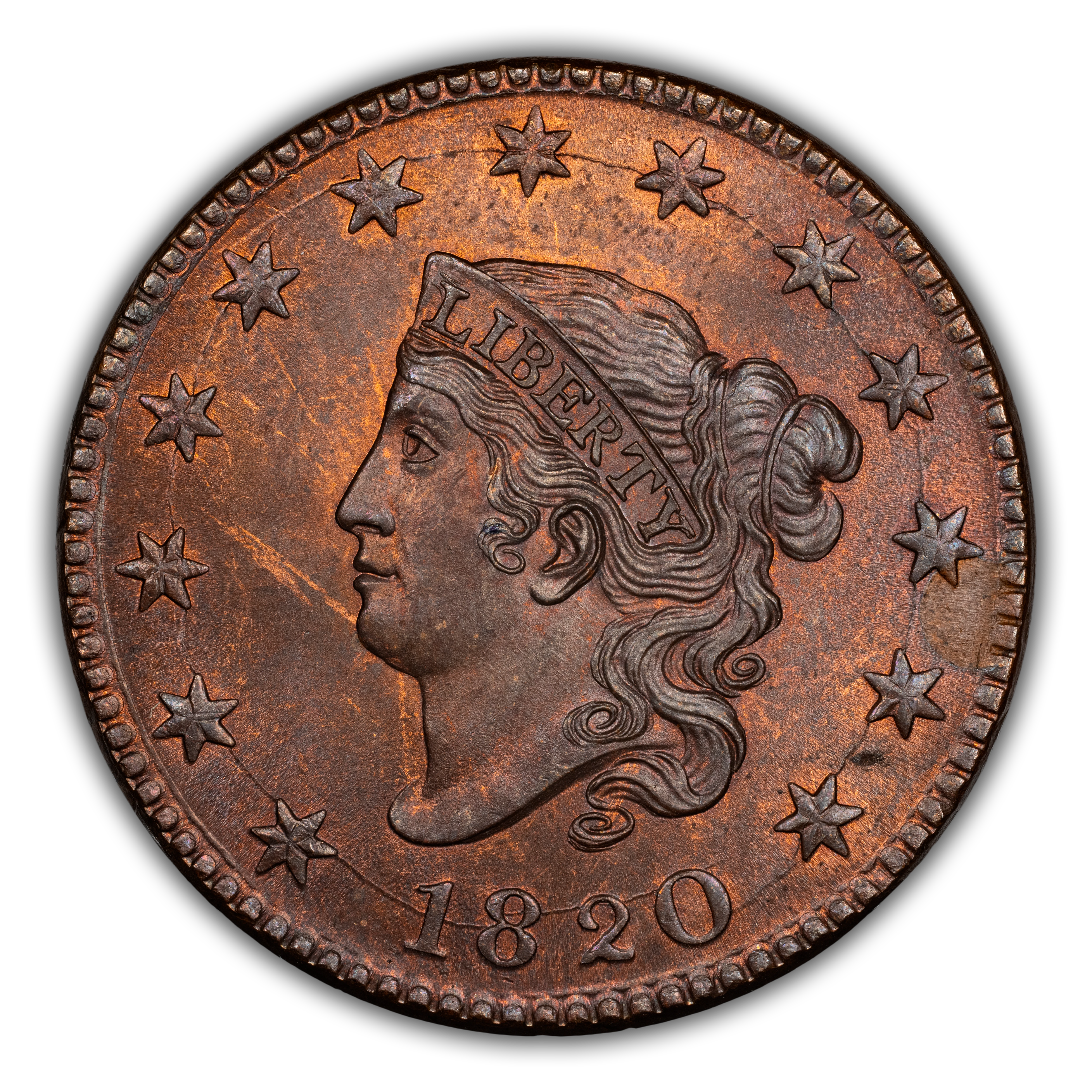 1820 1c Large Date MS RB