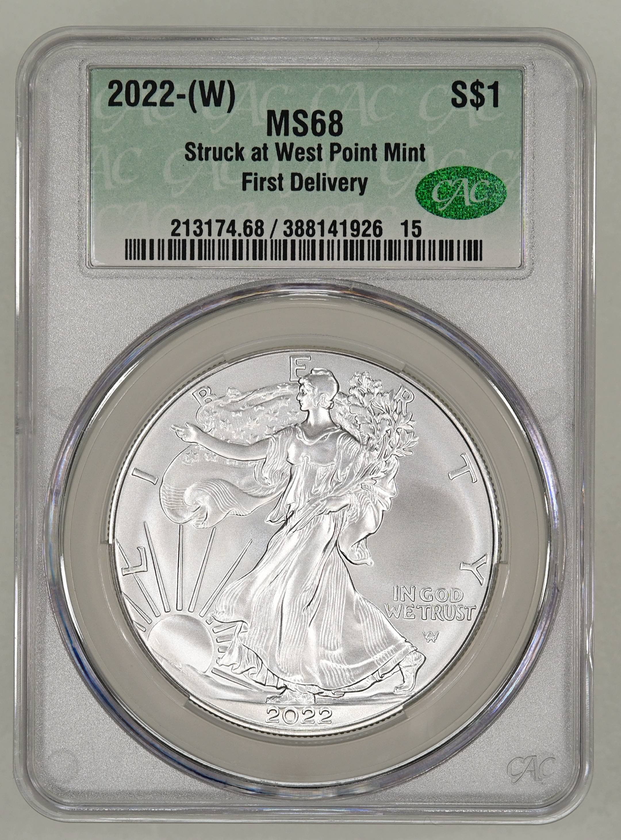 銀貨 Struck at West Point Mint 2021 MS70 2021 West Point Mint ASE PCGS MS70 Coin FS Silver Eagle