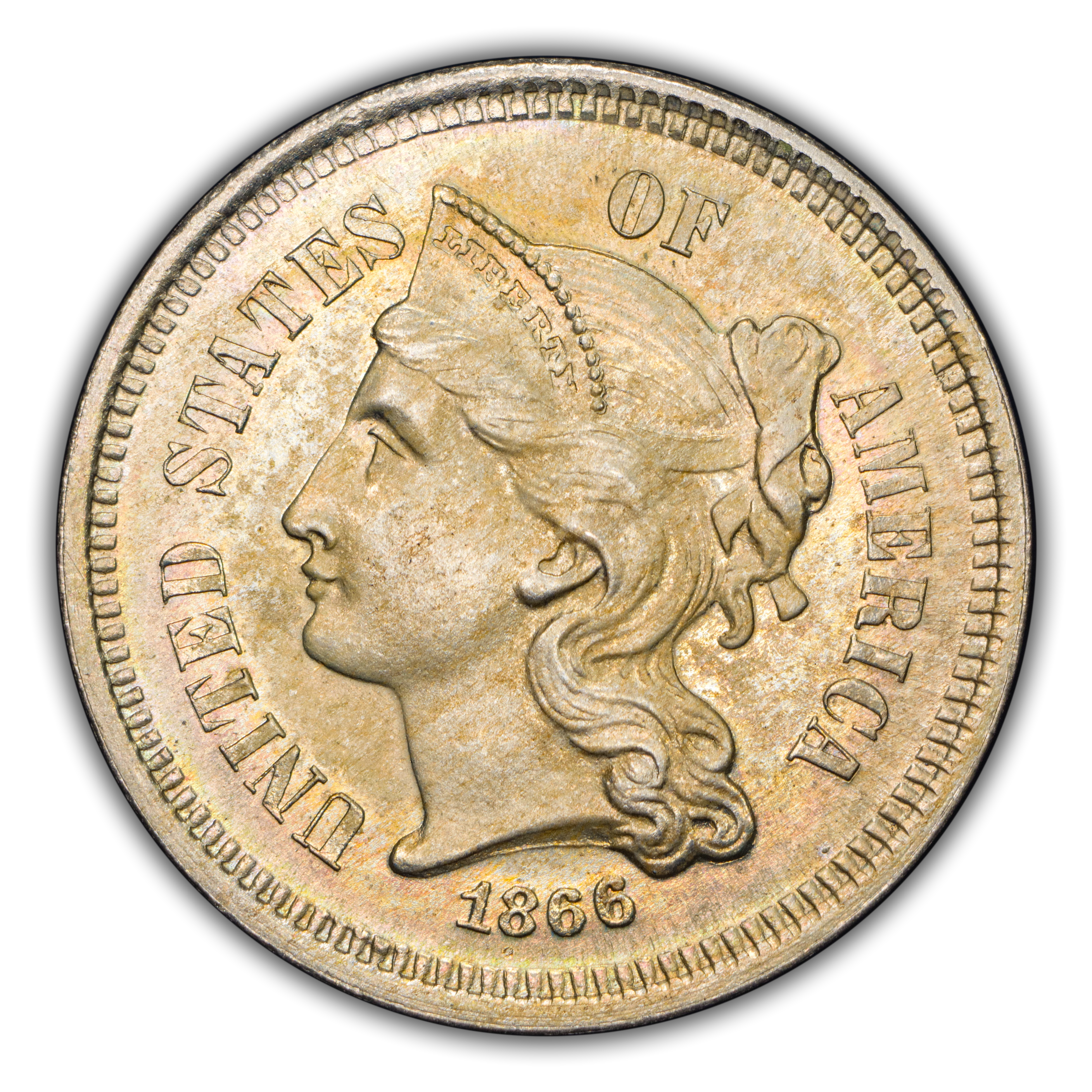1866 3 Cent Nickel, Proof Values & Prices | Greysheet