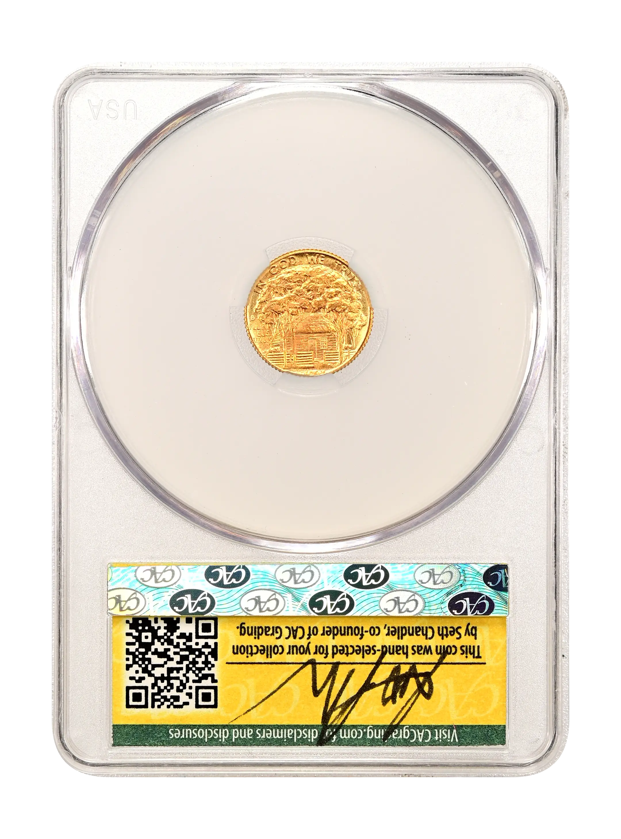 1922 G$1 Grant Memorial, without Star MS