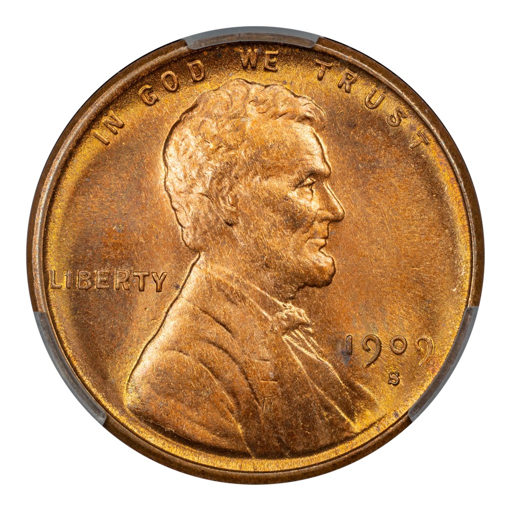 1909 S VDB Lincoln Penny Wheat Reverse RD Mint State (MS