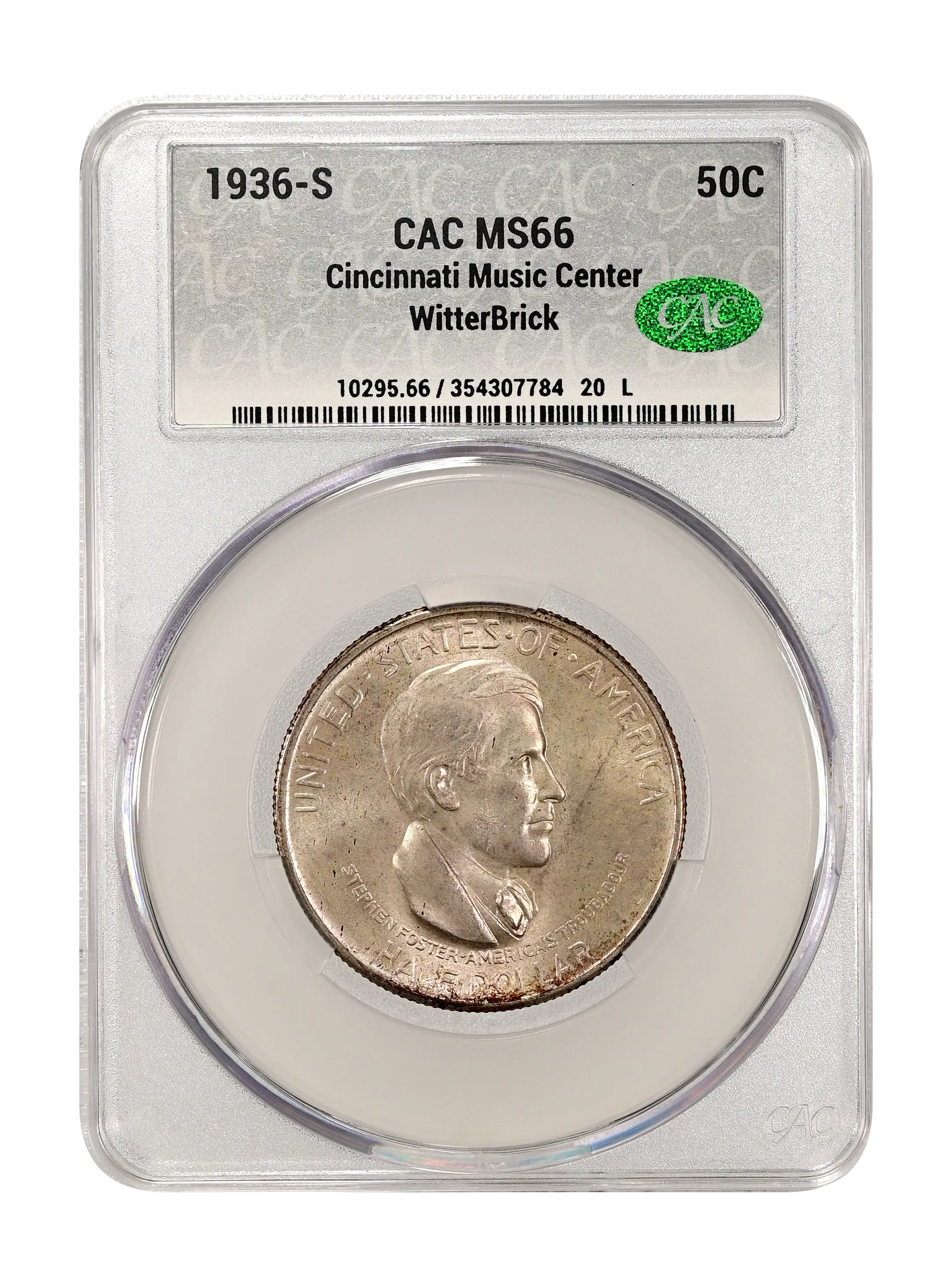 1936-S 50c Cincinnati Music Center MS