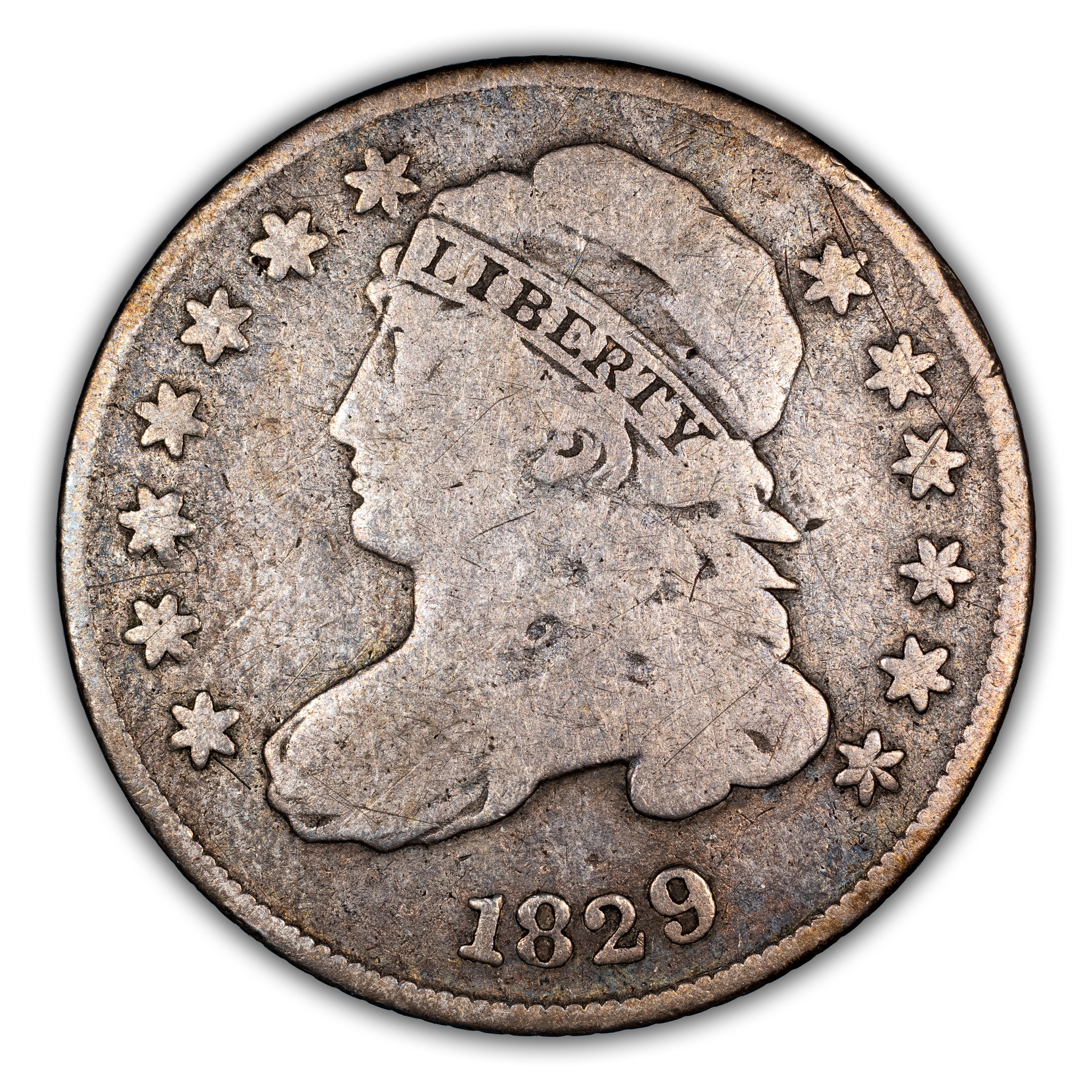 1829 10c Medium 10C, JR-11 MS