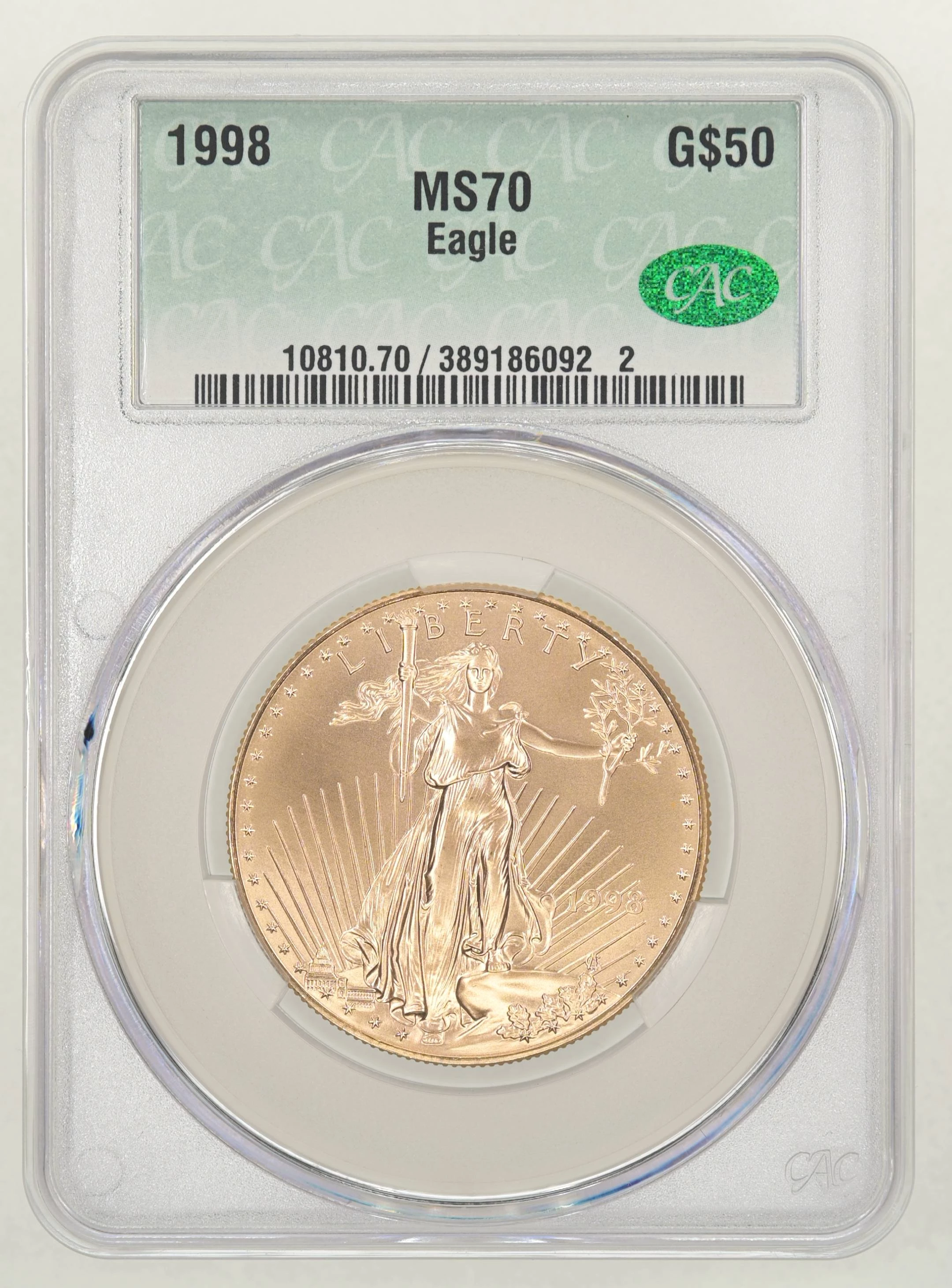 1998 $50 Gold Eagle Values & Prices | Greysheet