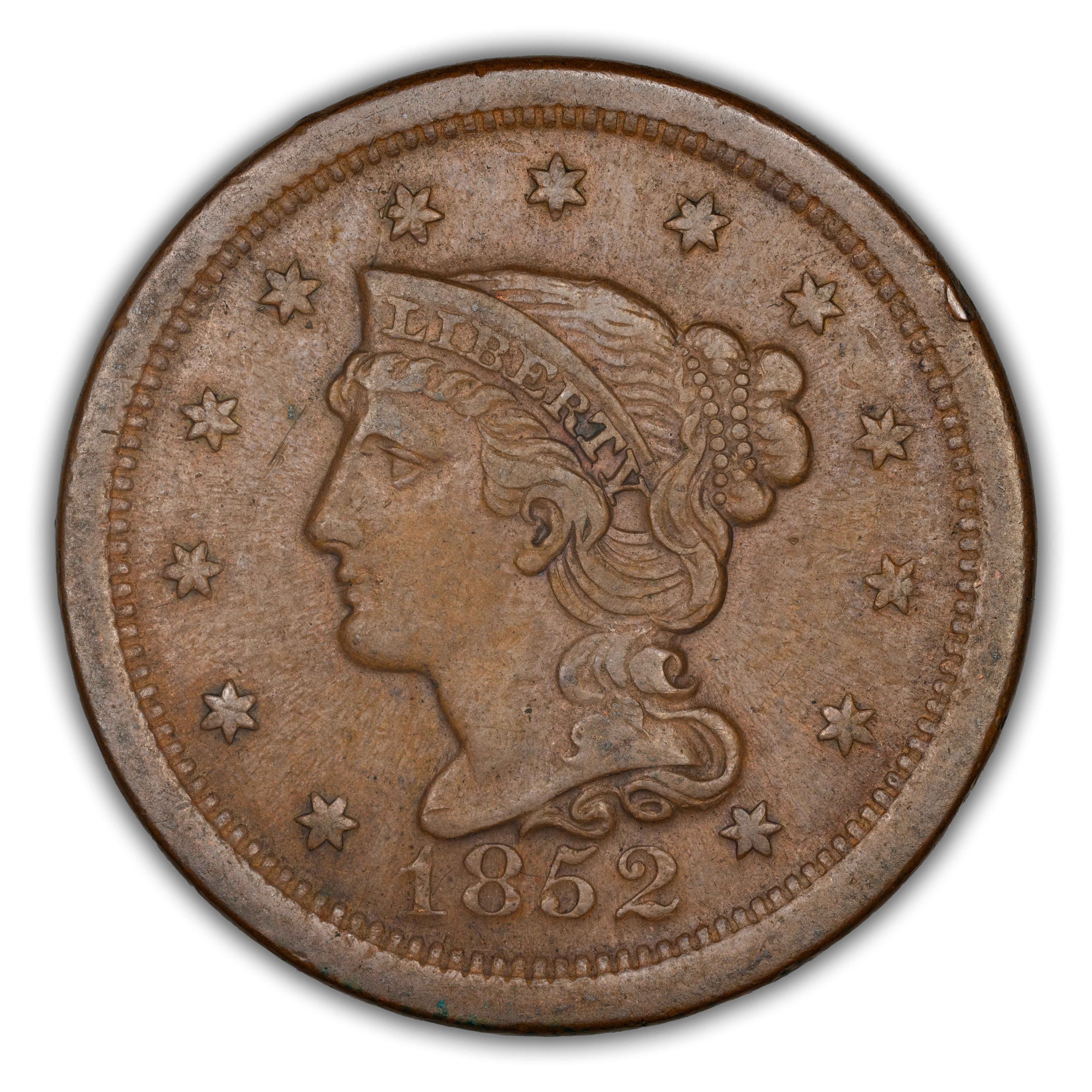 1852 Braided Hair Large Cent Values & Prices | Greysheet