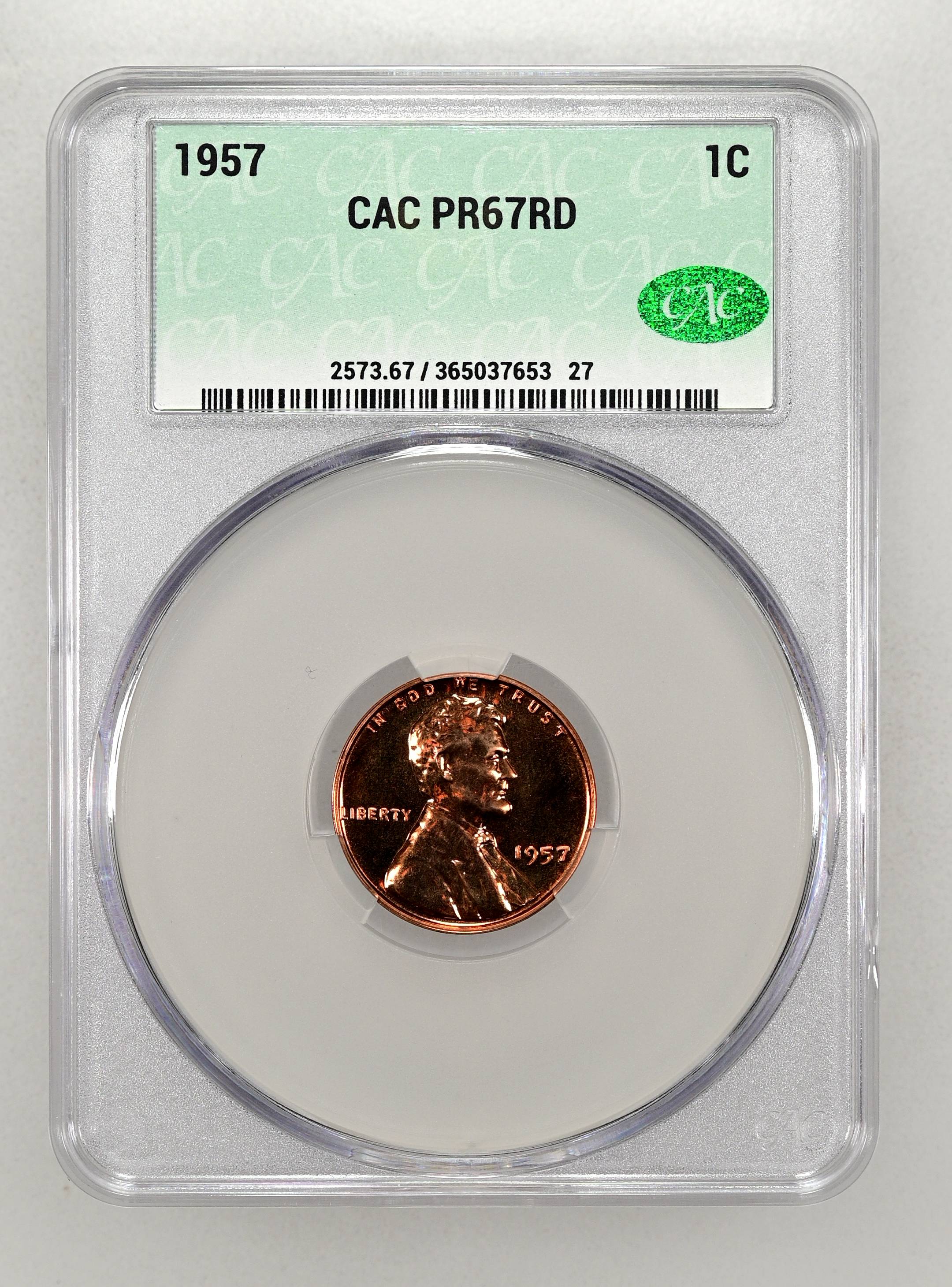 1957 1c PR RD