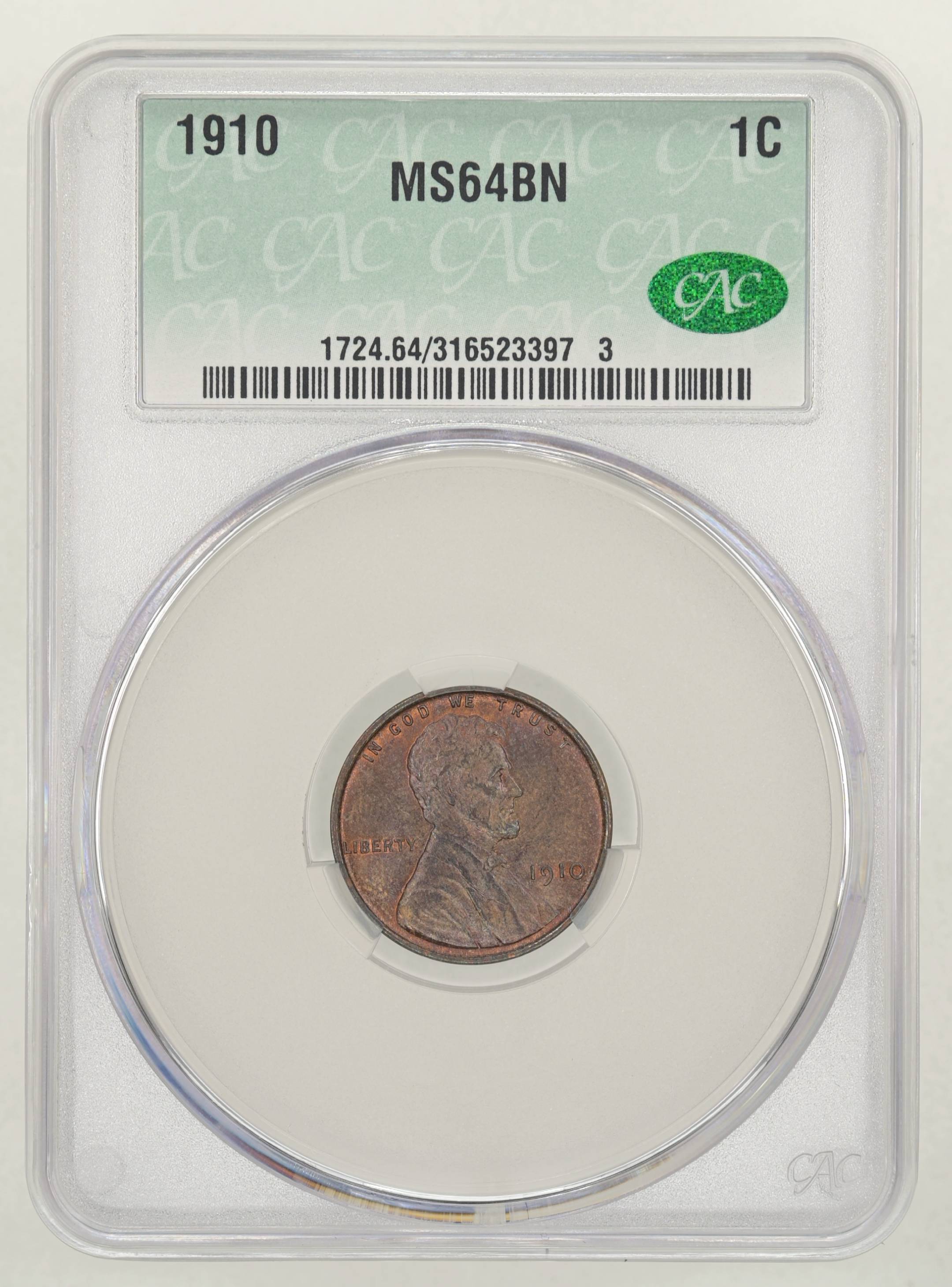 1910 1c MS BN