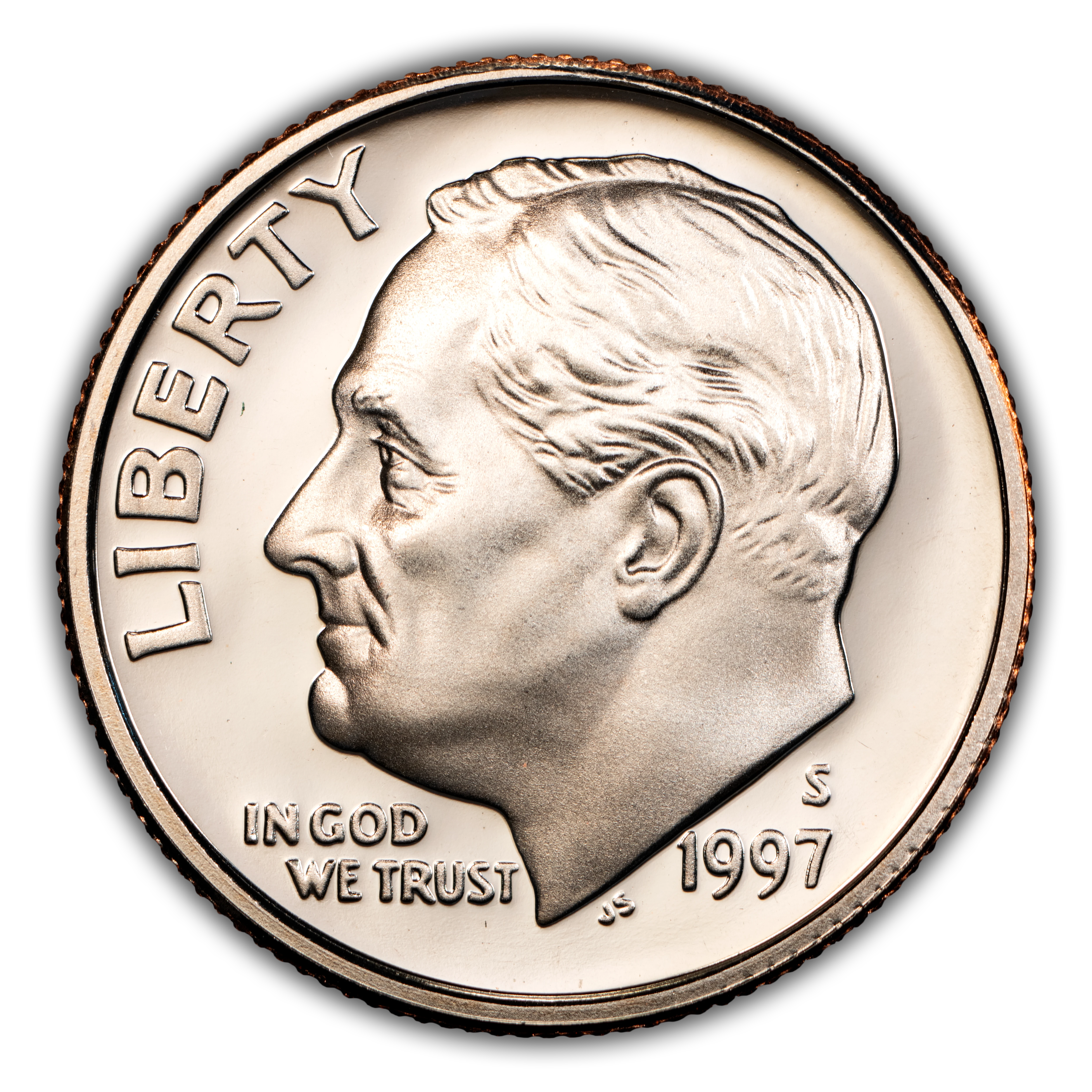 1997-S 10c Clad PR DCAM