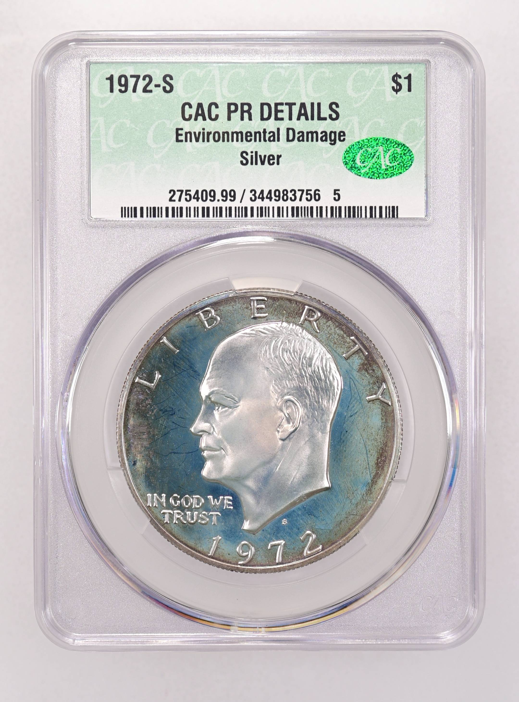 1972 S Eisenhower Dollar, Proof Silver Proof (PR) Pricing Guide