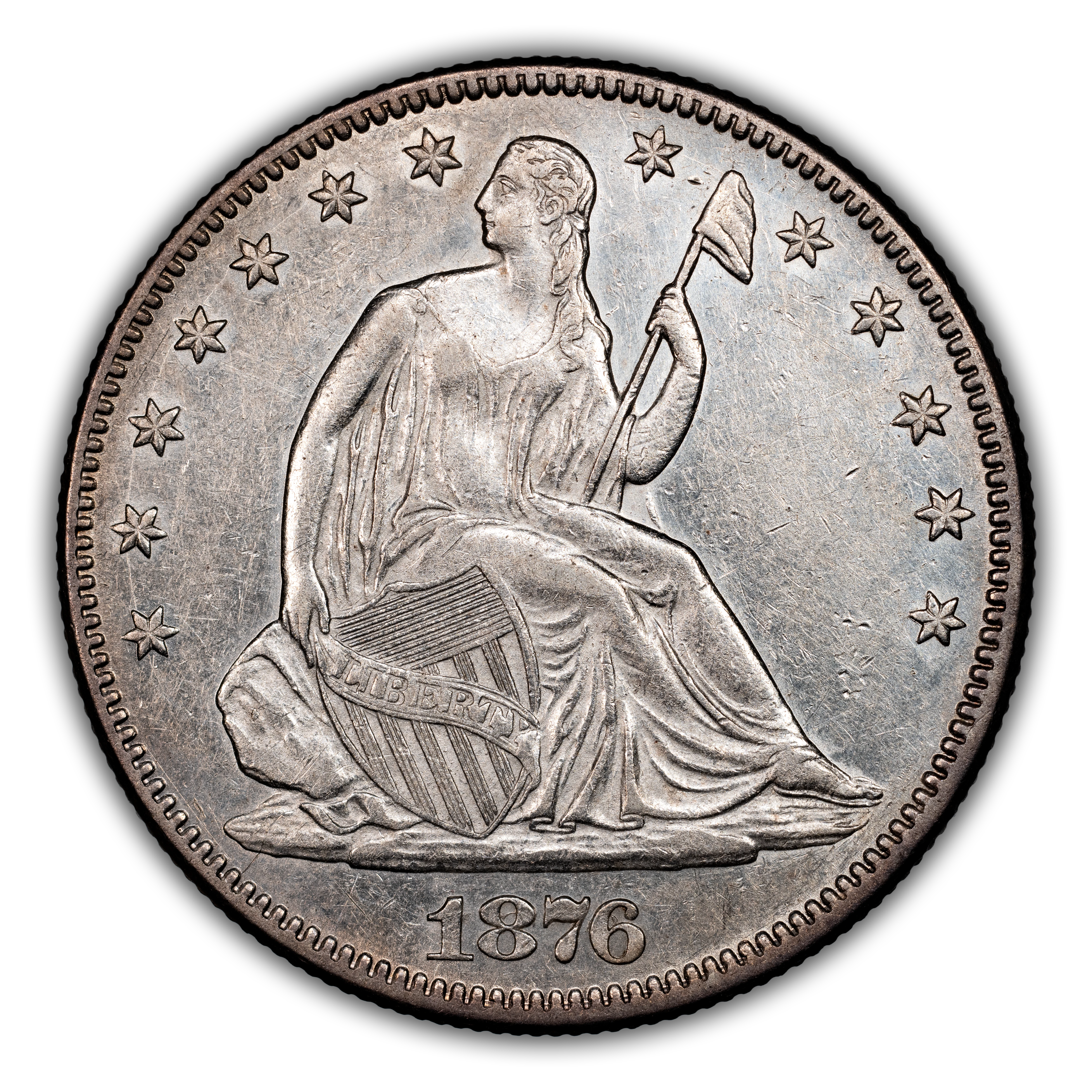 1876 50c Large Over Small Date, FS-301, WB-106 MS
