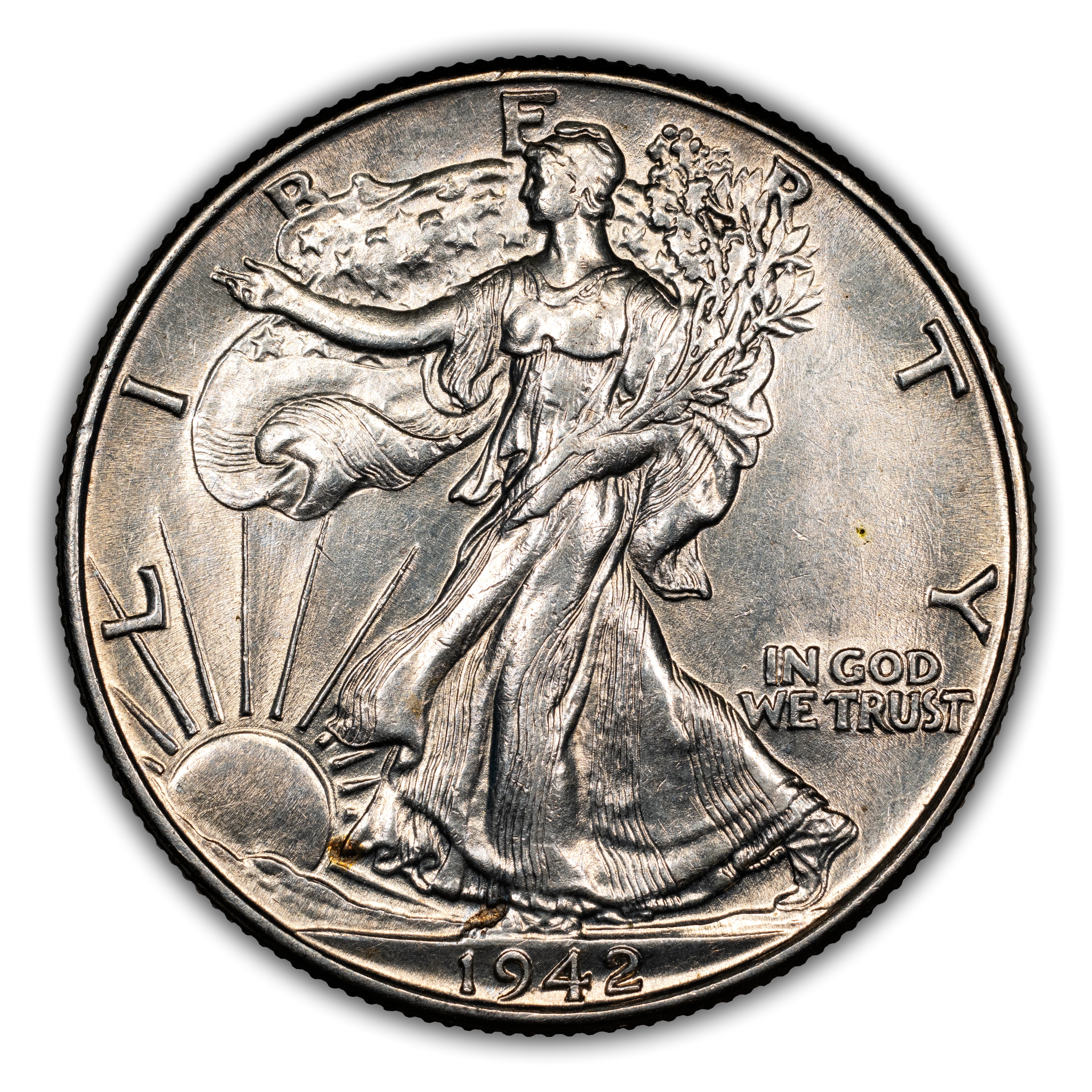 世界一美しい銀貨★USA 1942年★ウォーキング・リバティー イーグル銀貨 金貨 銀貨 シルバー アンティークコイン 1942-P Walking Liberty Half