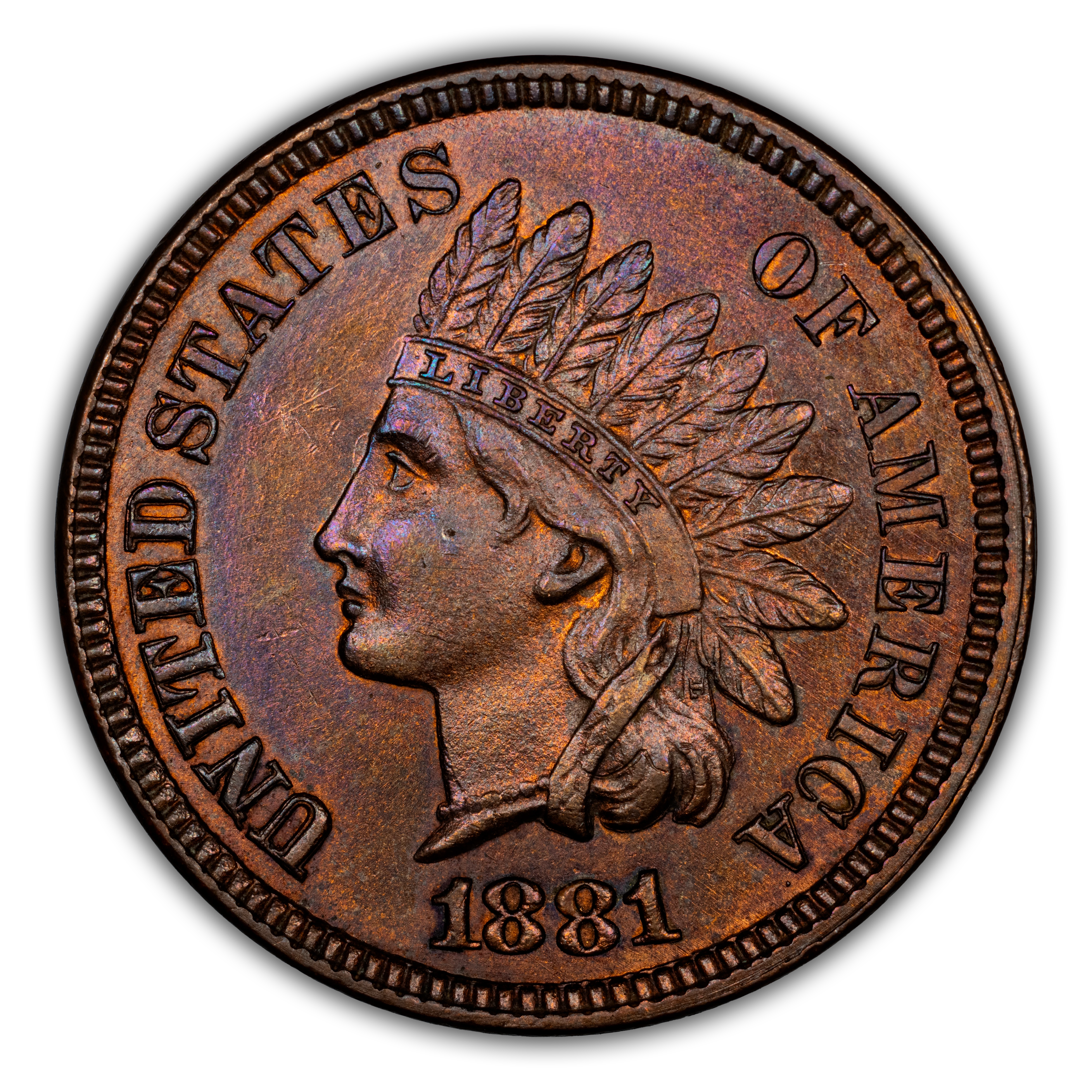 1881 1c Repunched 88/88, S-5 MS RB