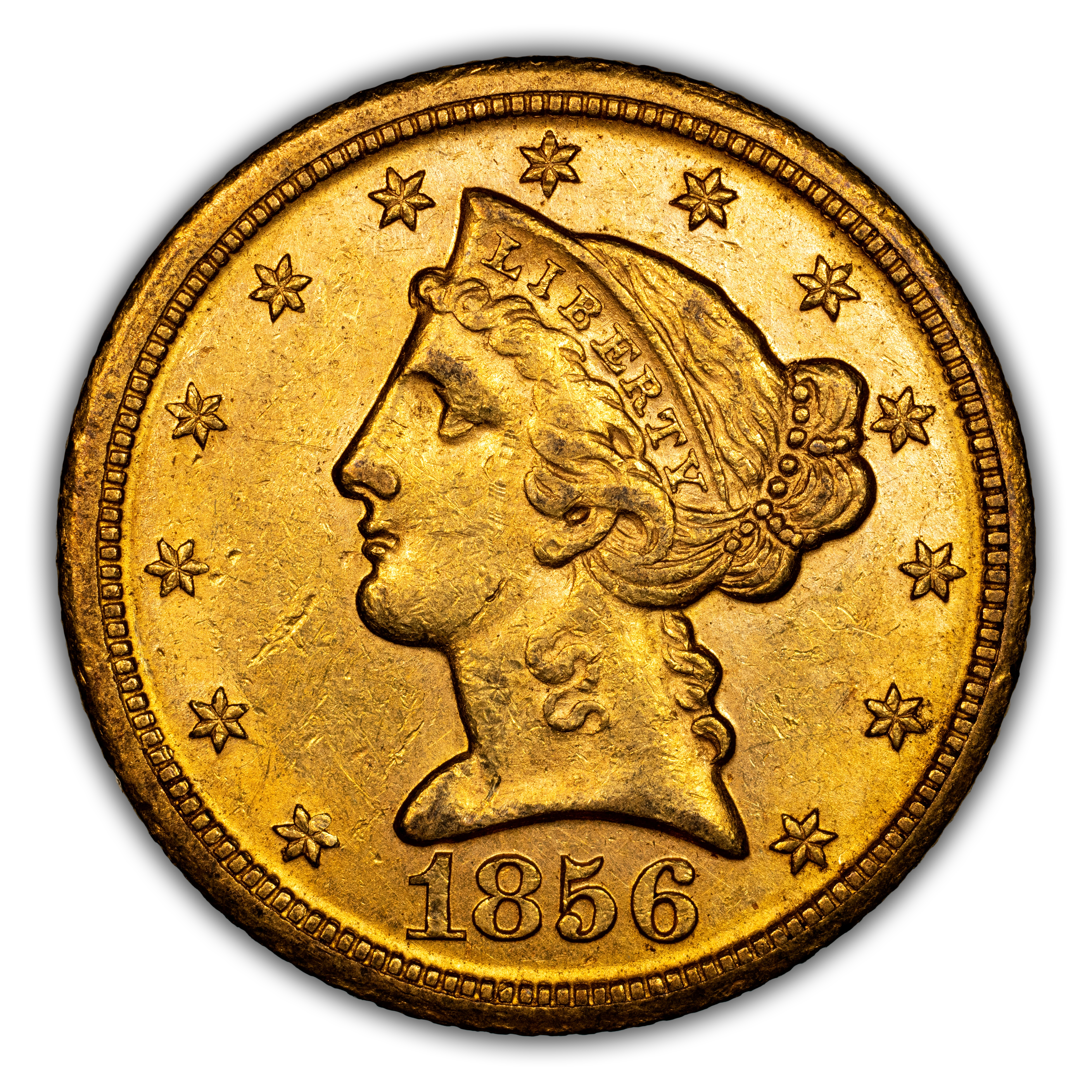 1856-D $5 MS