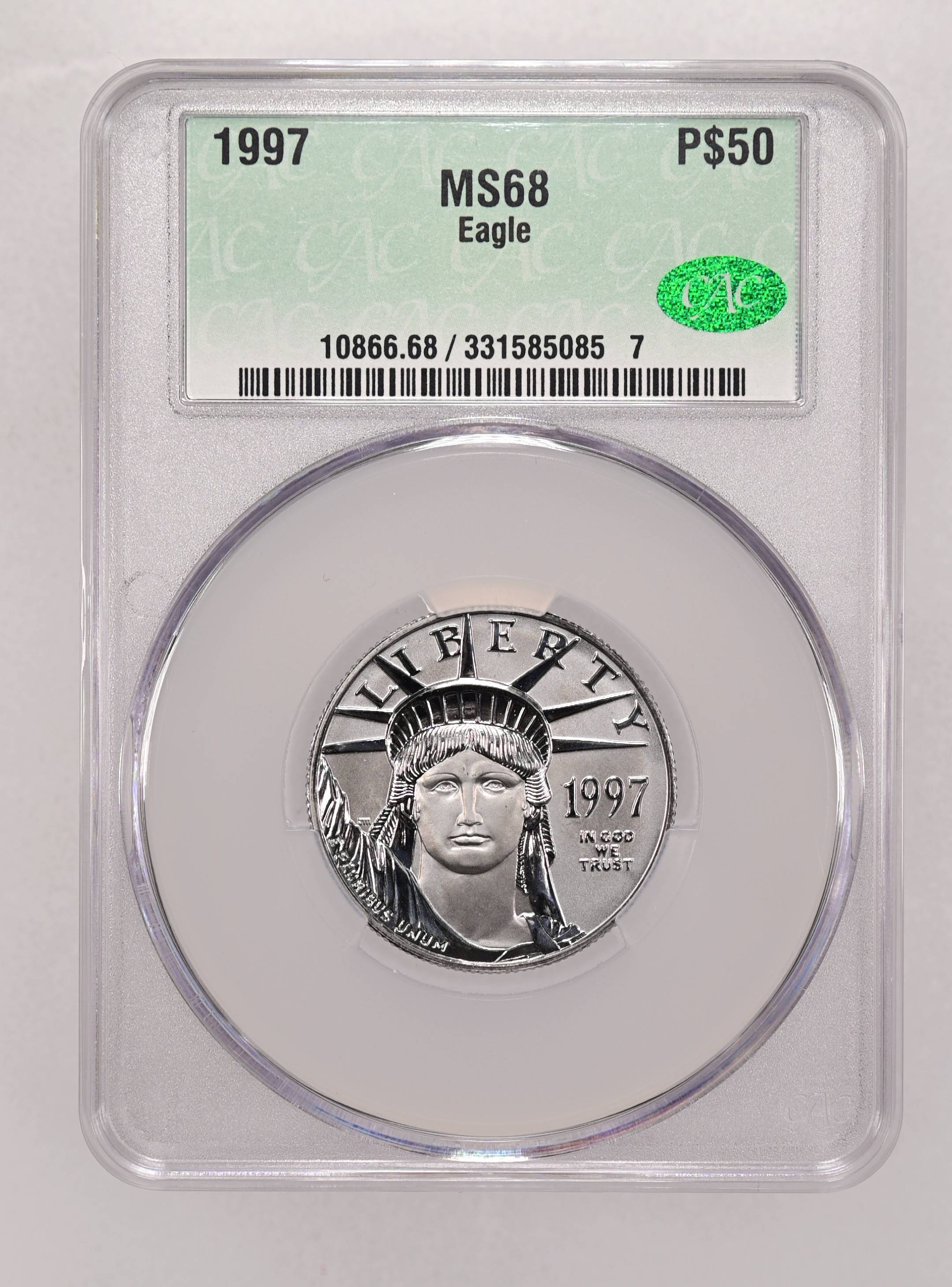 50 Platinum Eagles 1997–2008 Values & Prices By Issue