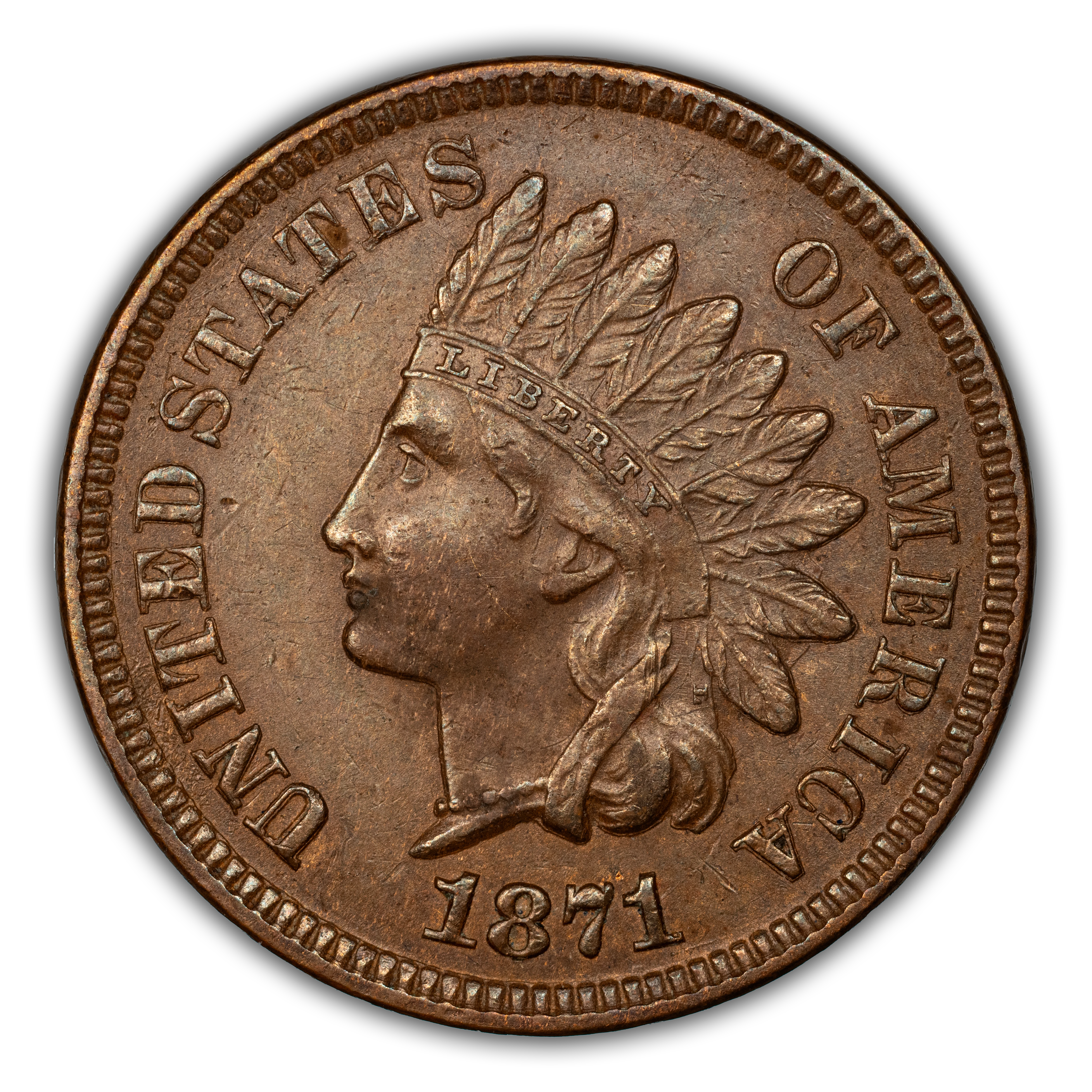 1871 1c 1 in Denticles, S-5 MS BN