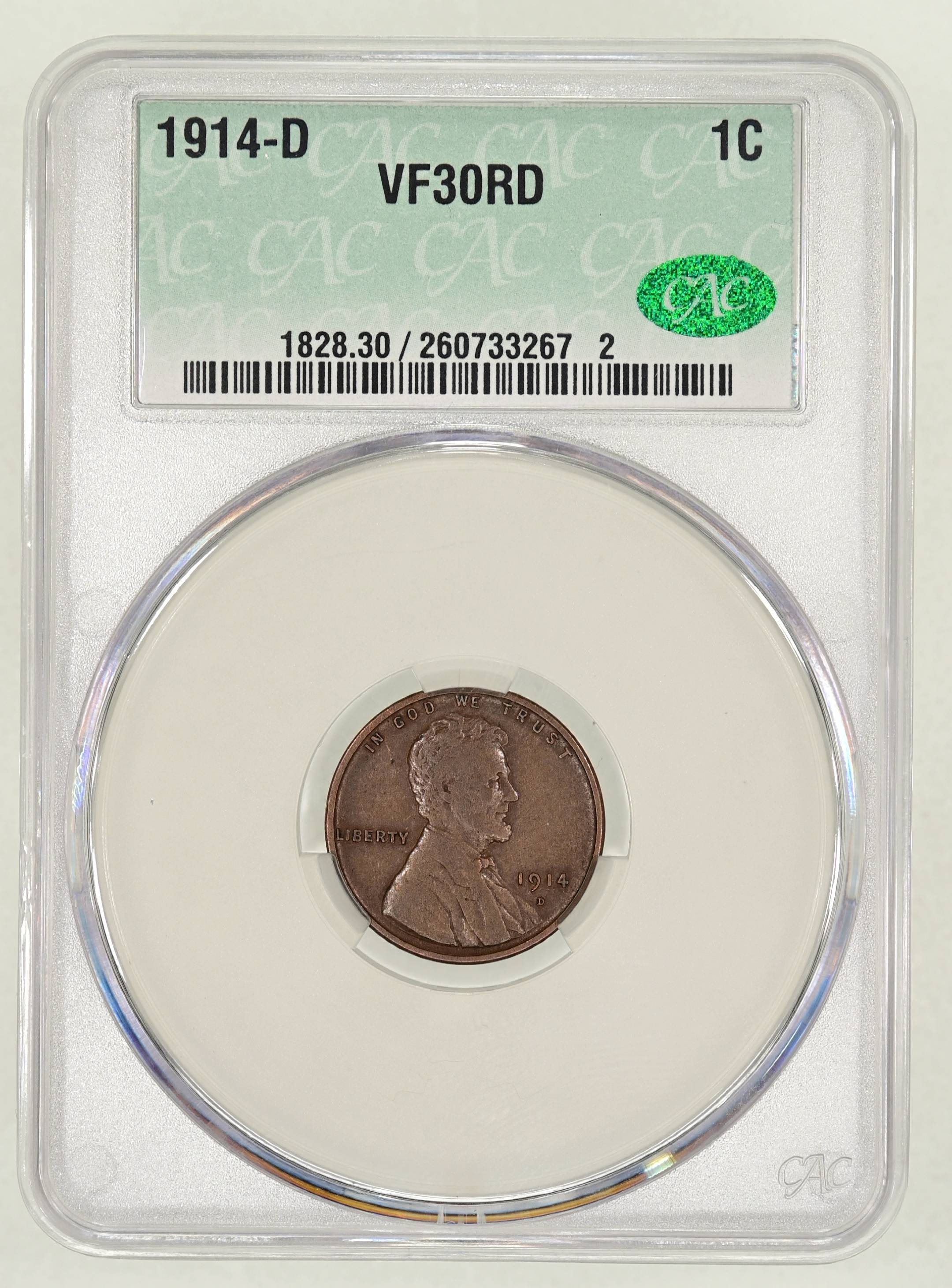 1914-D 1c MS RD