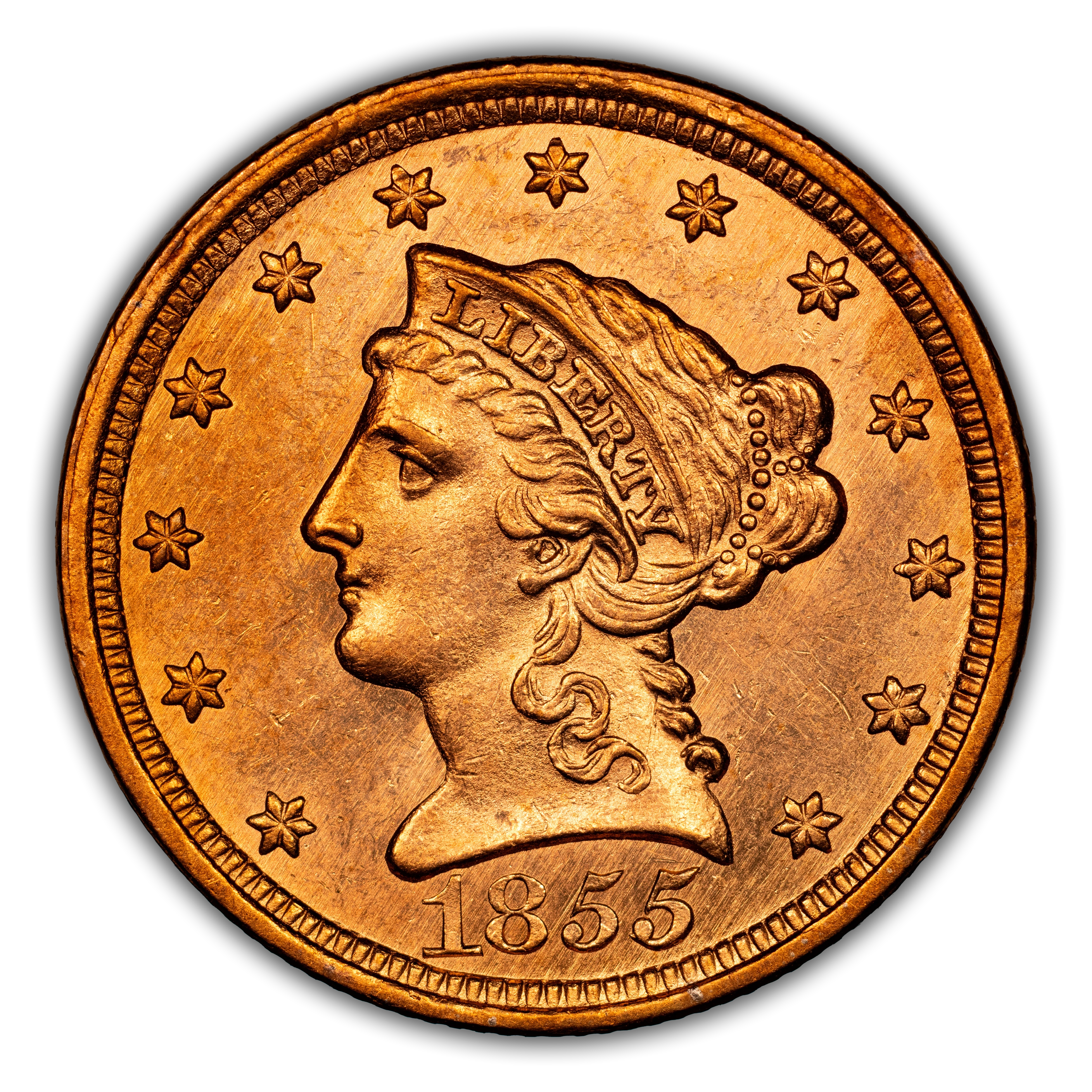 1855 $2.50 Liberty Gold Values & Prices | Greysheet