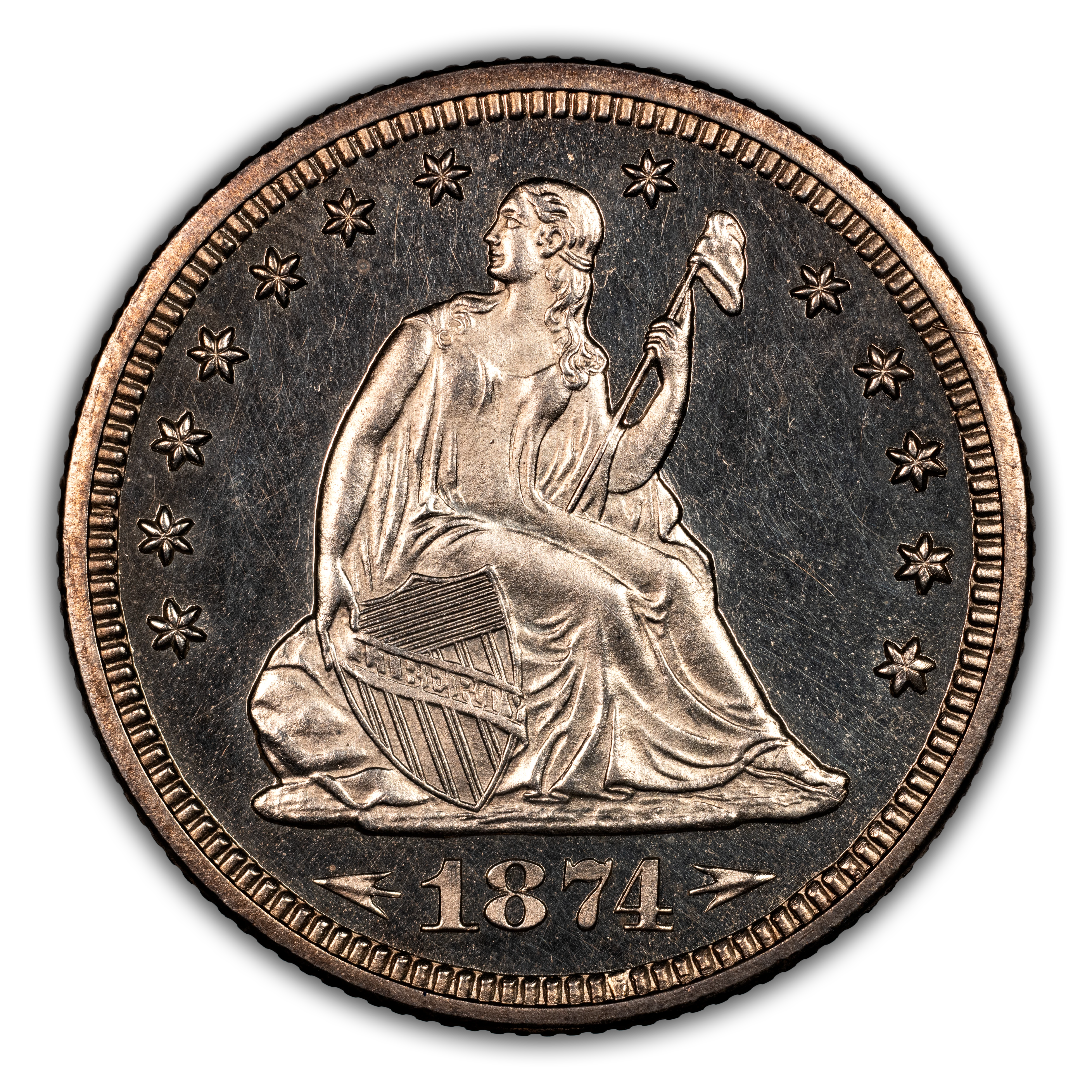 1874 25c Arrows PR CAM