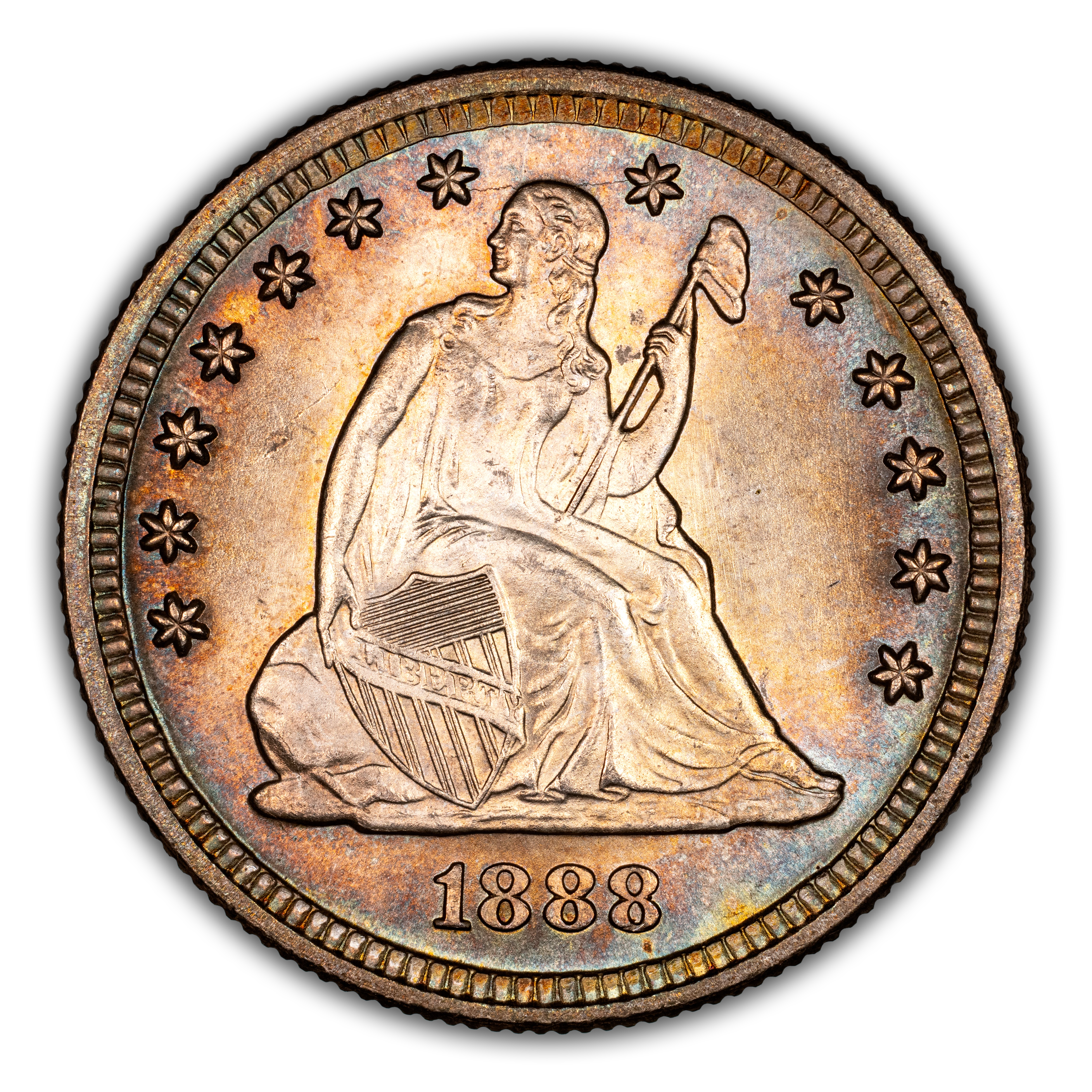 1888 S Liberty Seated Quarter Mint State (MS) Pricing Guide | The