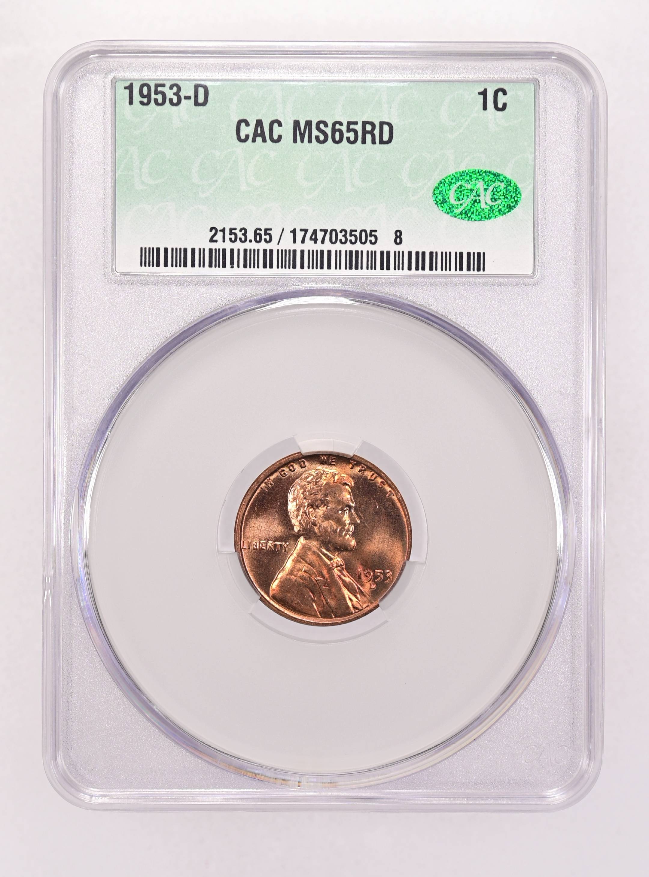 1953-D 1c MS RD