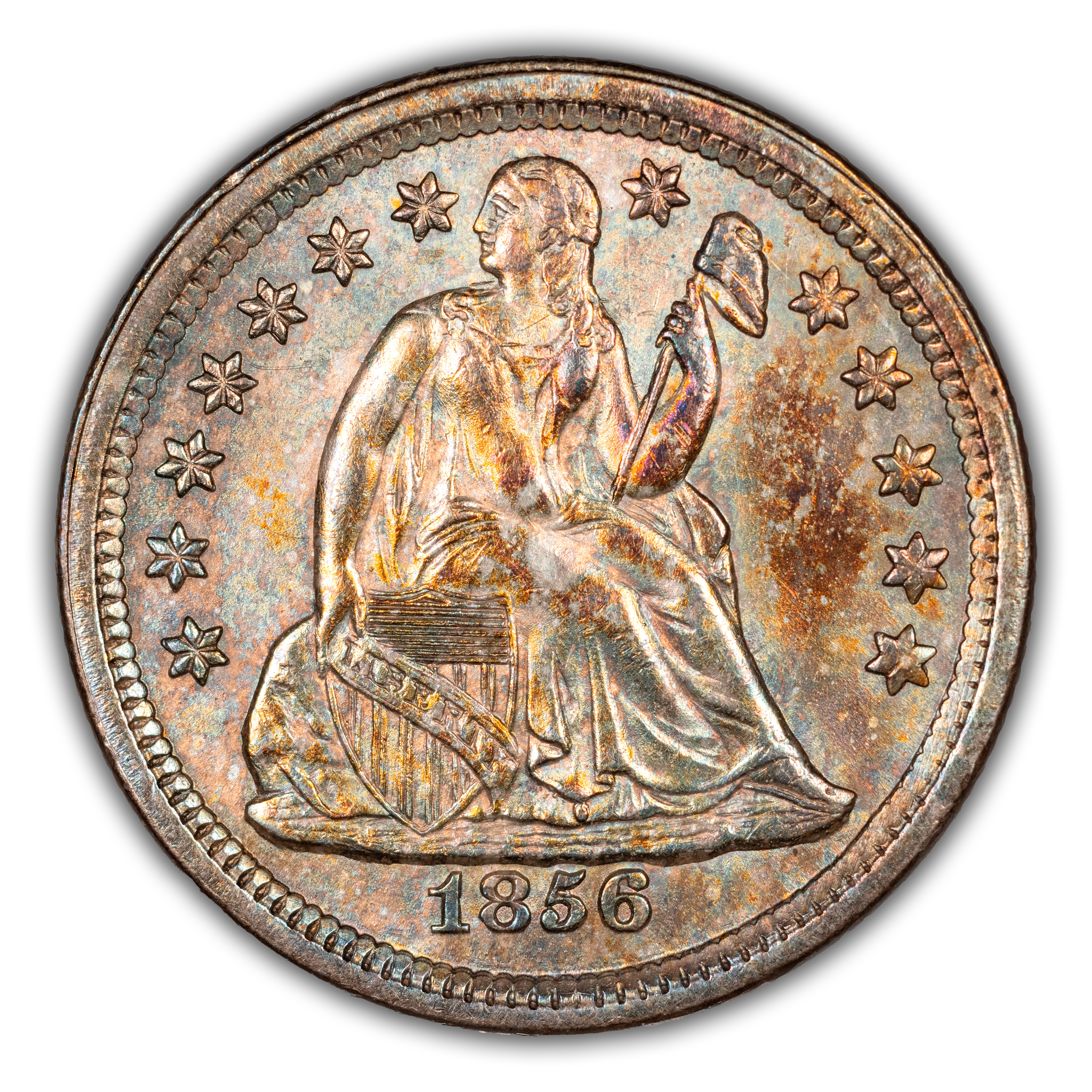 1856 10c Small Date, DDO North, F-110 MS