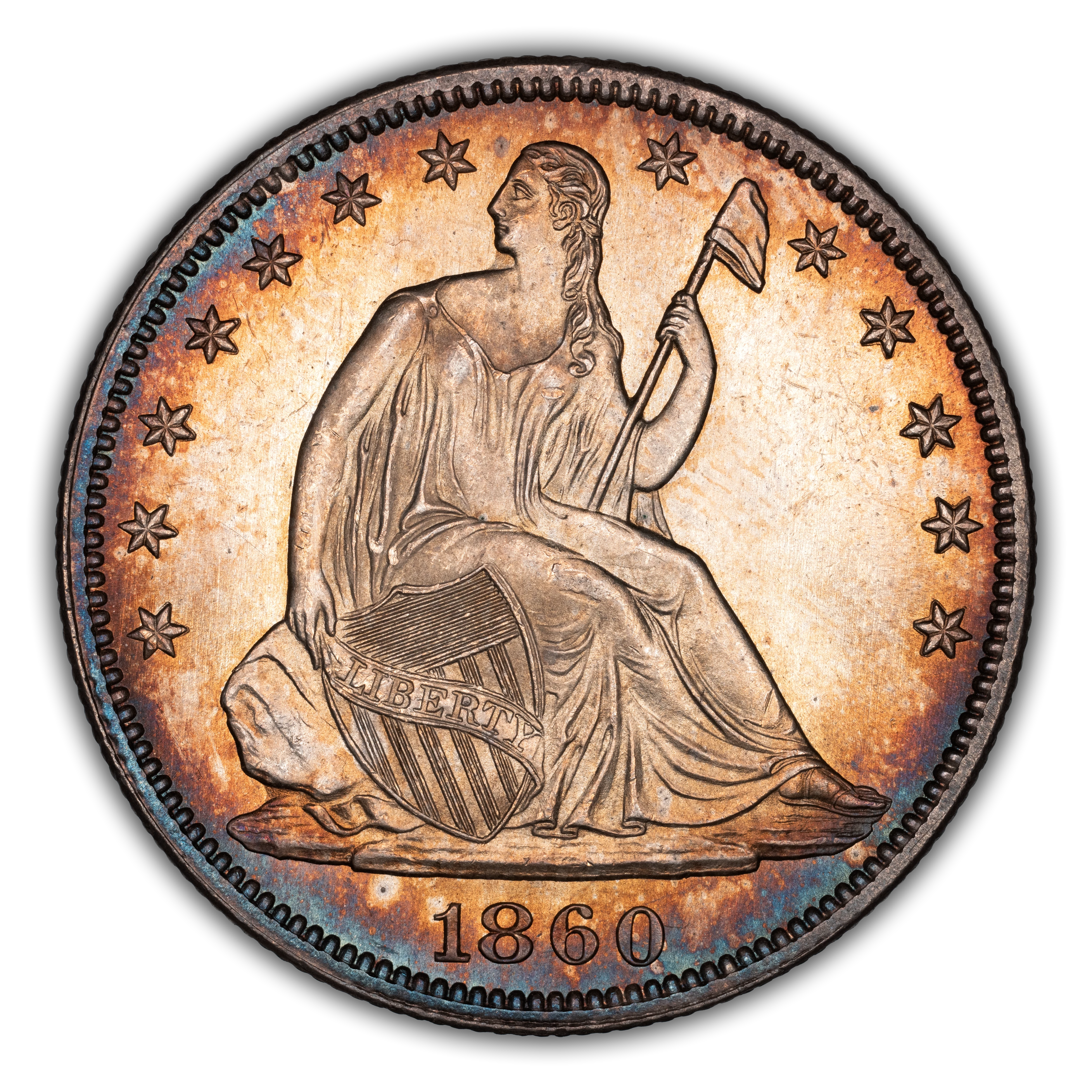 コレクション 1860 Seated Liberty Half Dollar 1860 S SEATED LIBERTY HALF DOLLAR - CLEANED - XF+ - SEE PICS