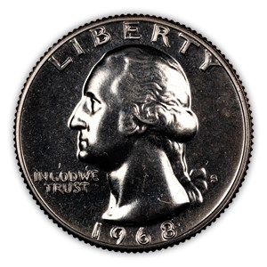 1968 S Washington Quarter, Proof Proof (PR) Pricing Guide