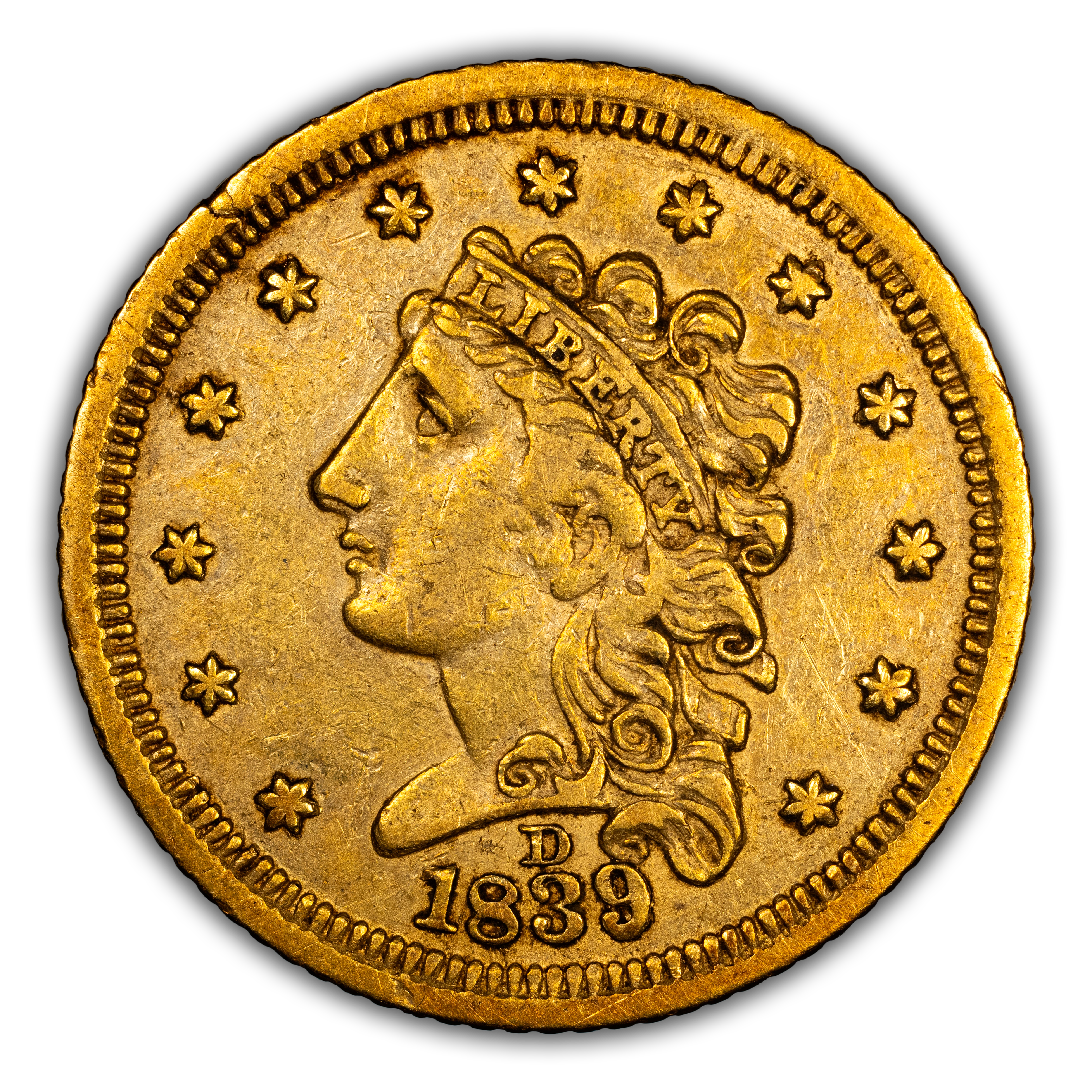 1839-D $2 1/2 HM-1 MS
