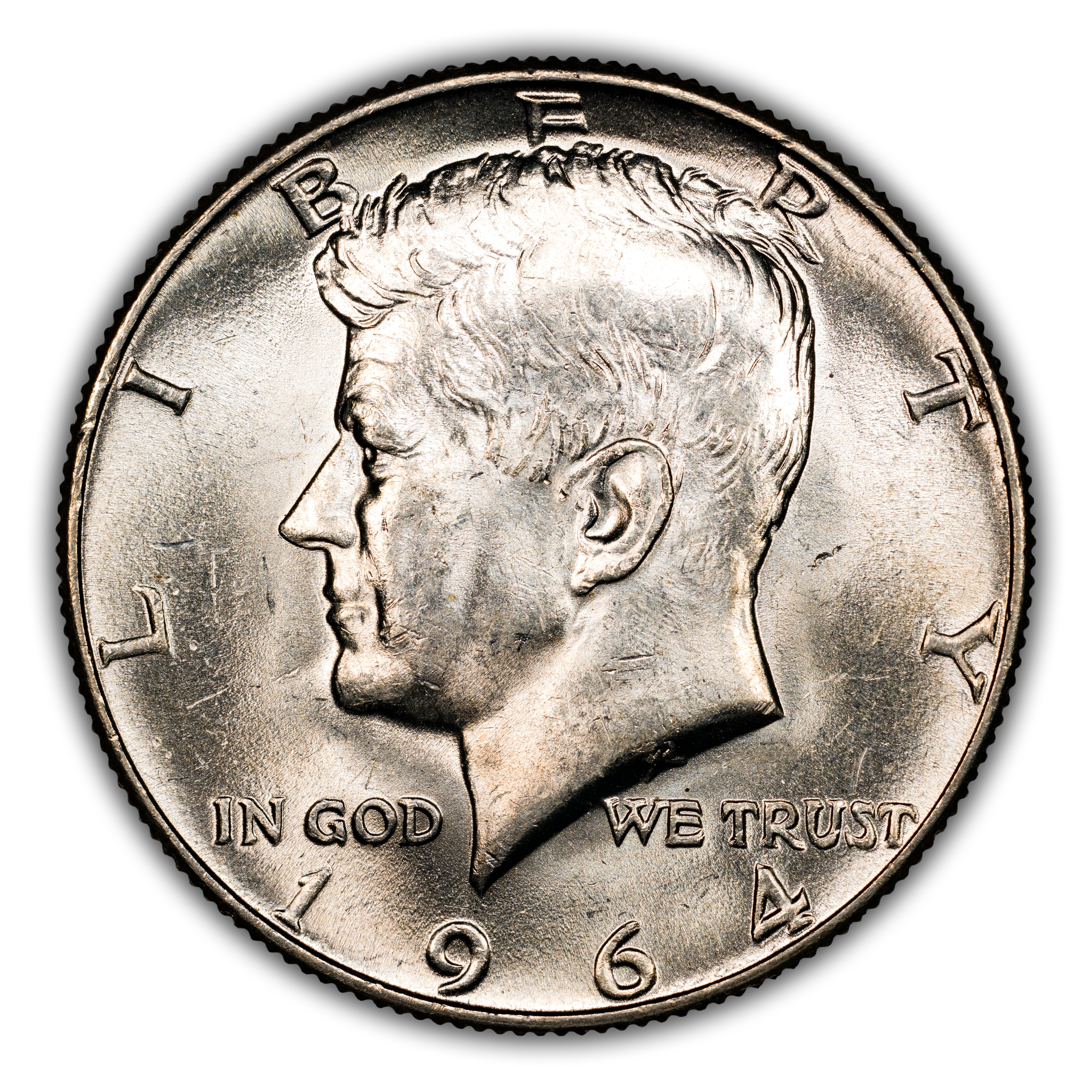 1964-D 50c Quadrupled Die Obverse, FS-105 MS