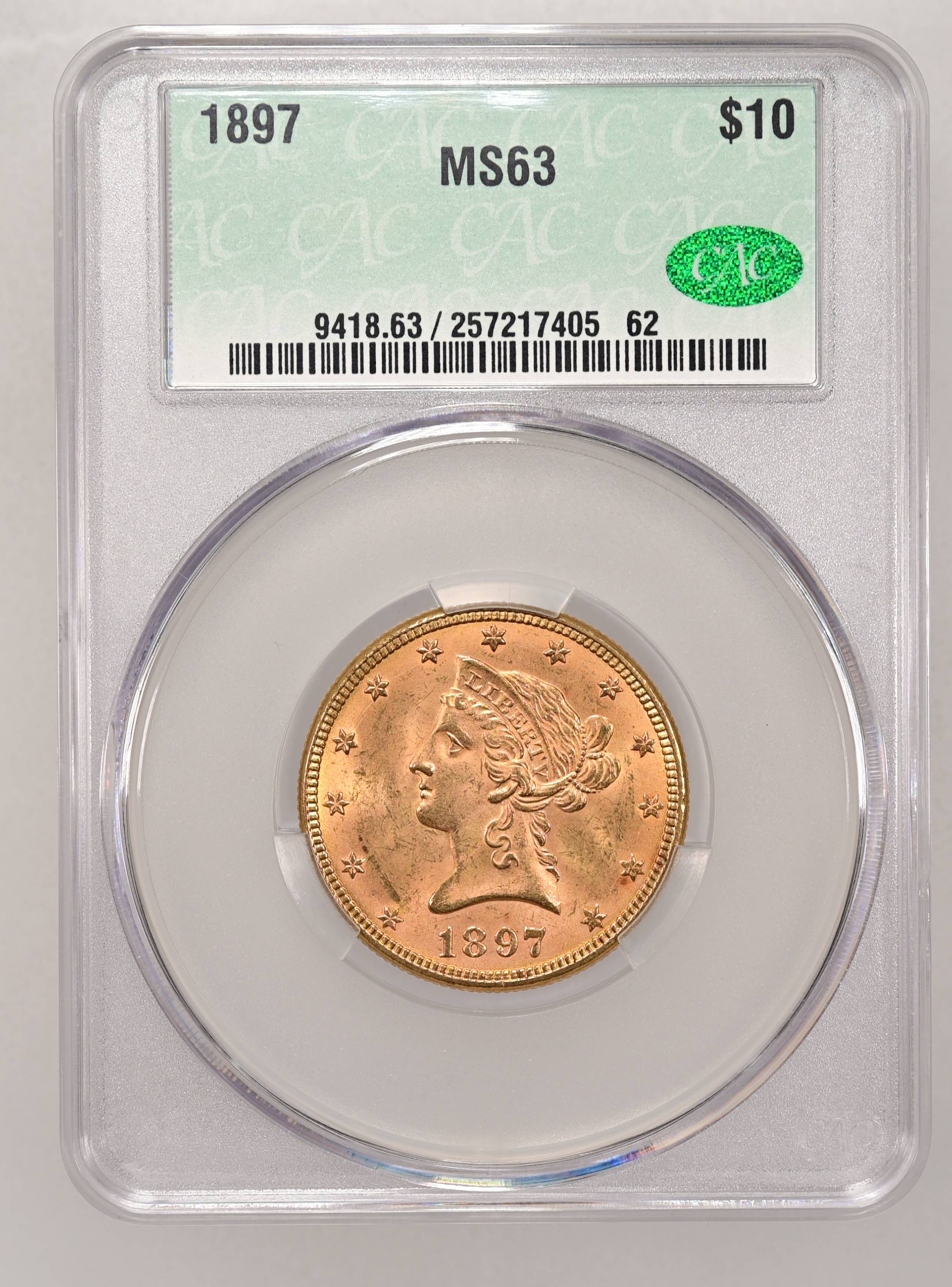 1897 $10 MS