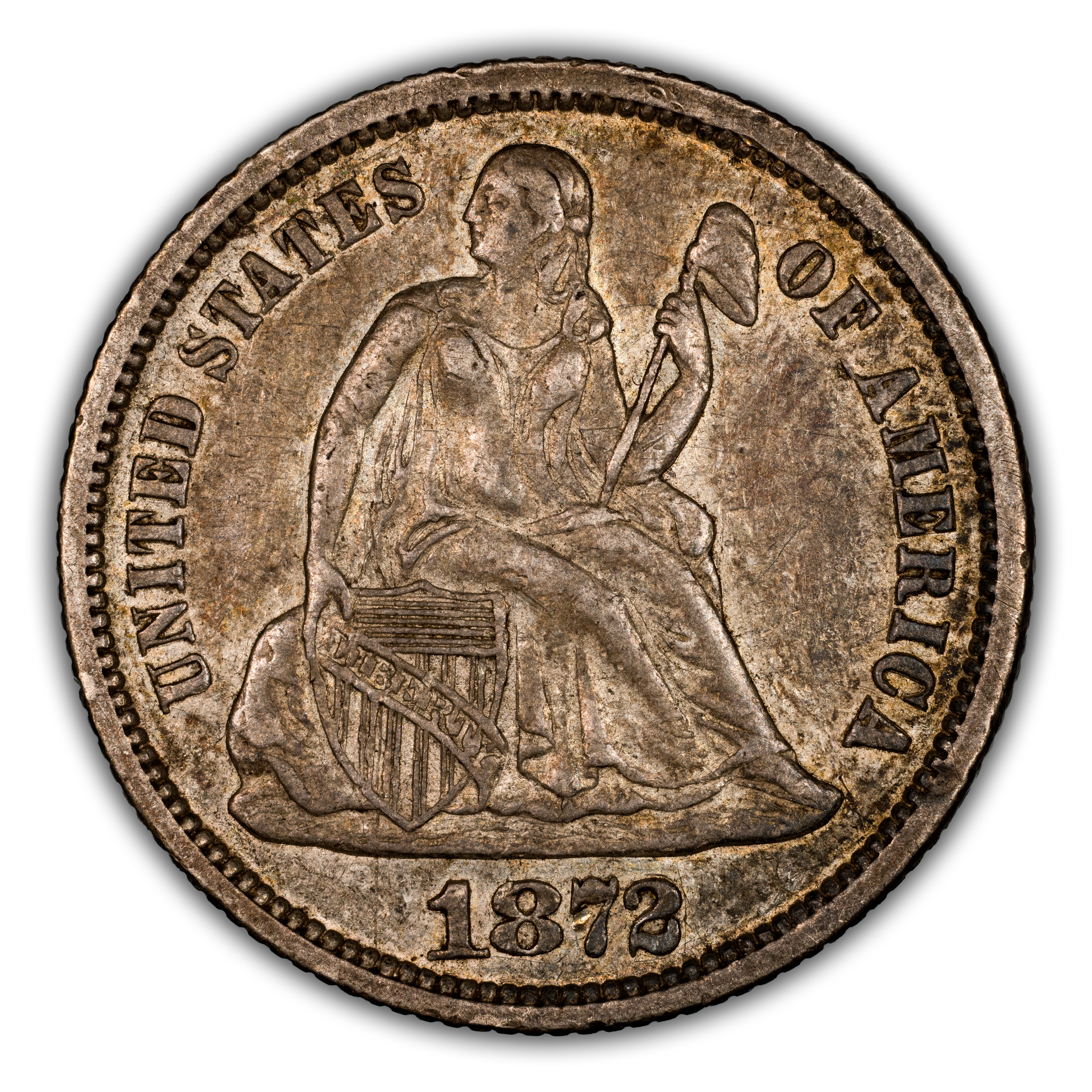 1872 10c Repunched 72, F-107 MS