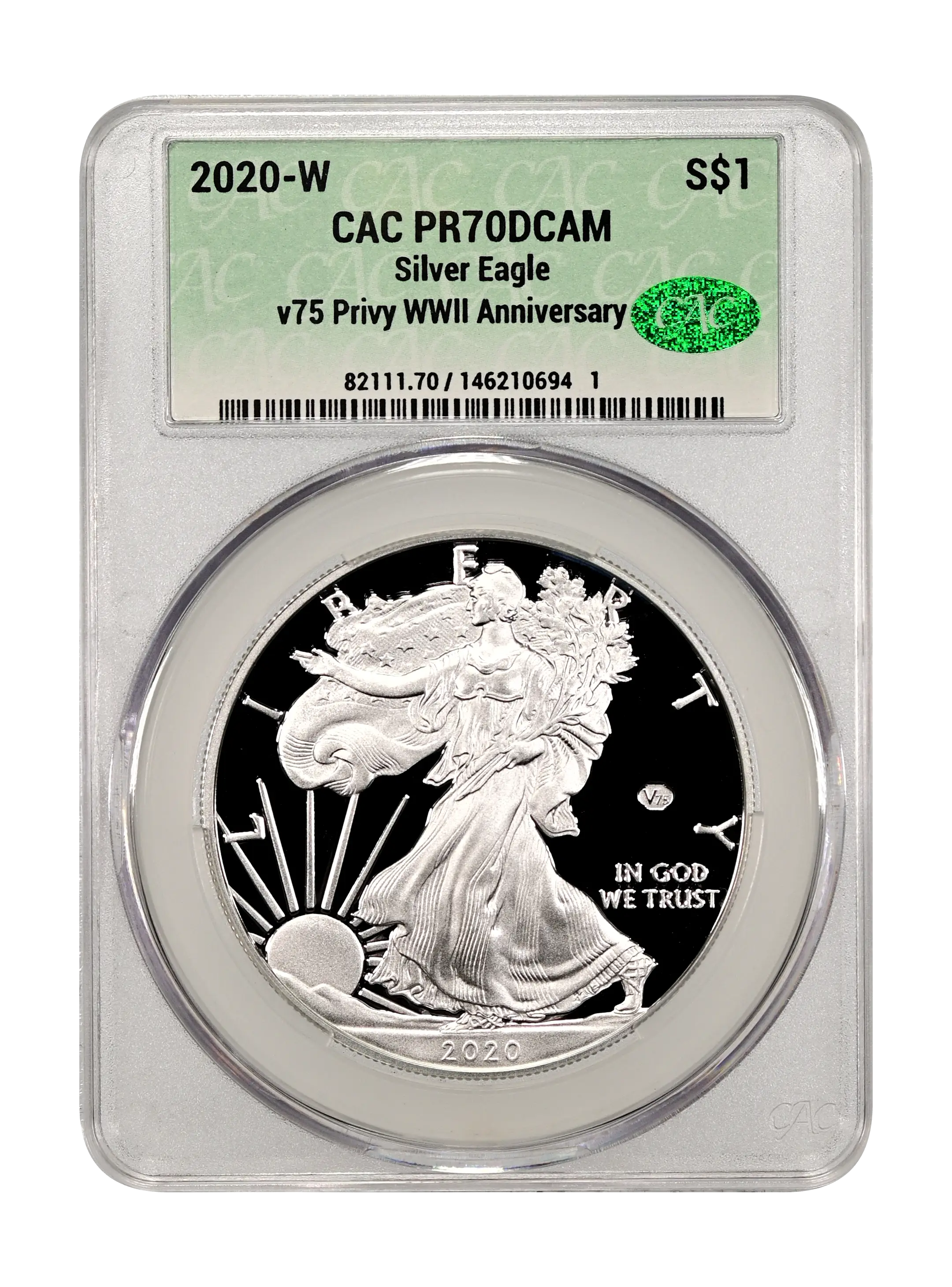 希少！イーグル銀貨2020-Wプルーフ Silver Eagle V75 2020-W V75