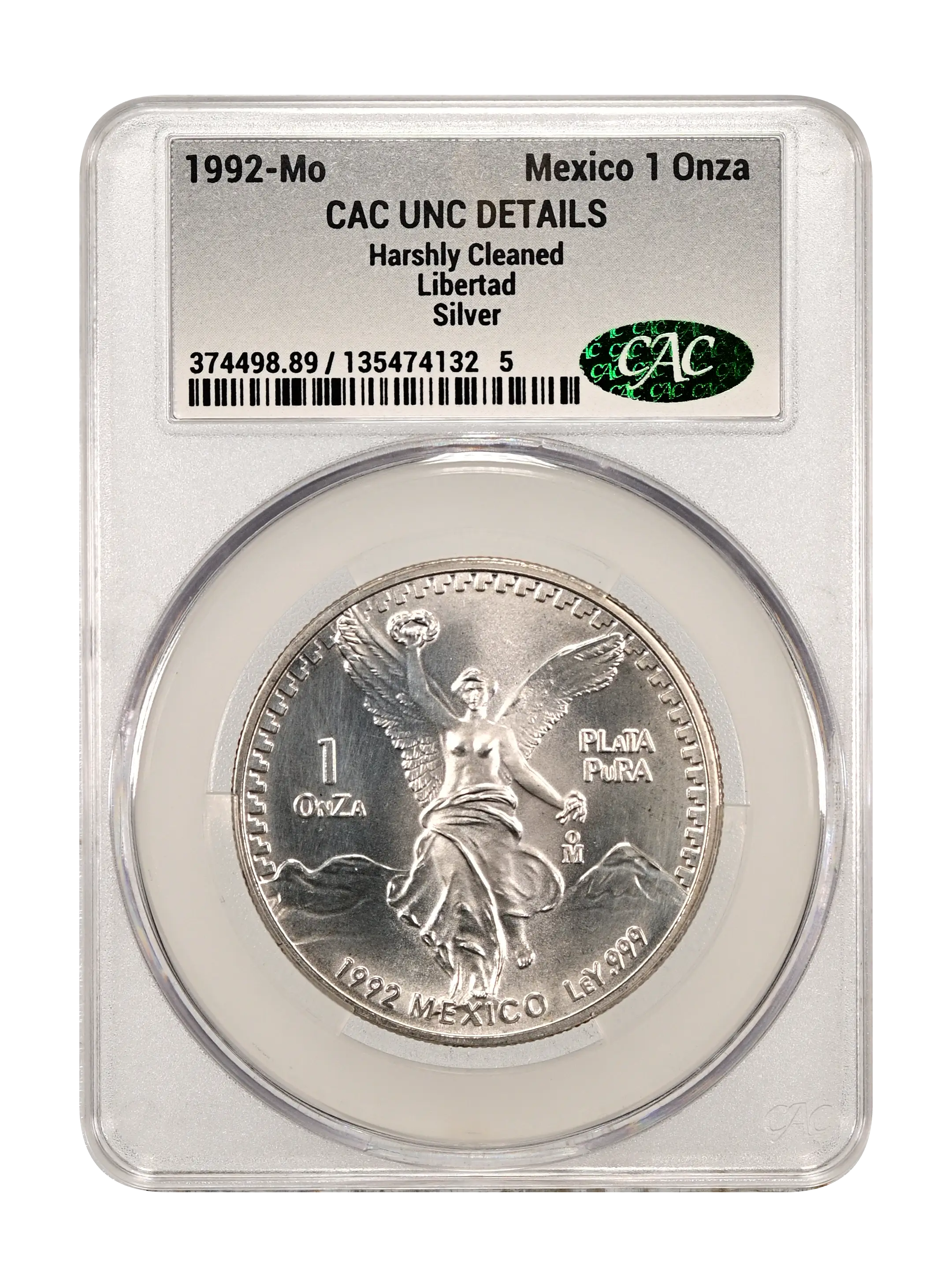 1992 Mo Silver 1 Onza Libertad Mint State (MS) Pricing Guide