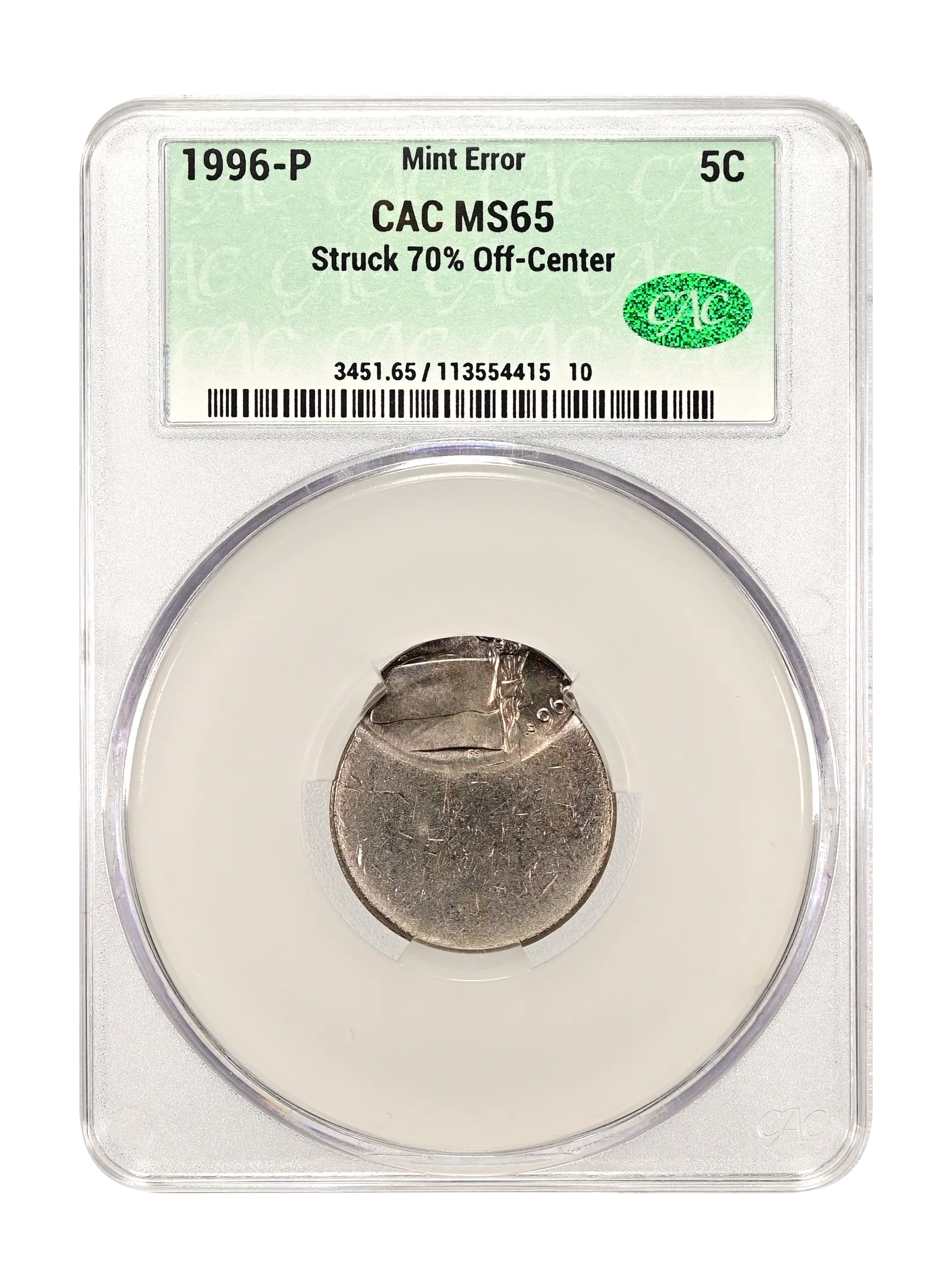 1996 Jefferson Nickel Values & Prices By Issue | Greysheet