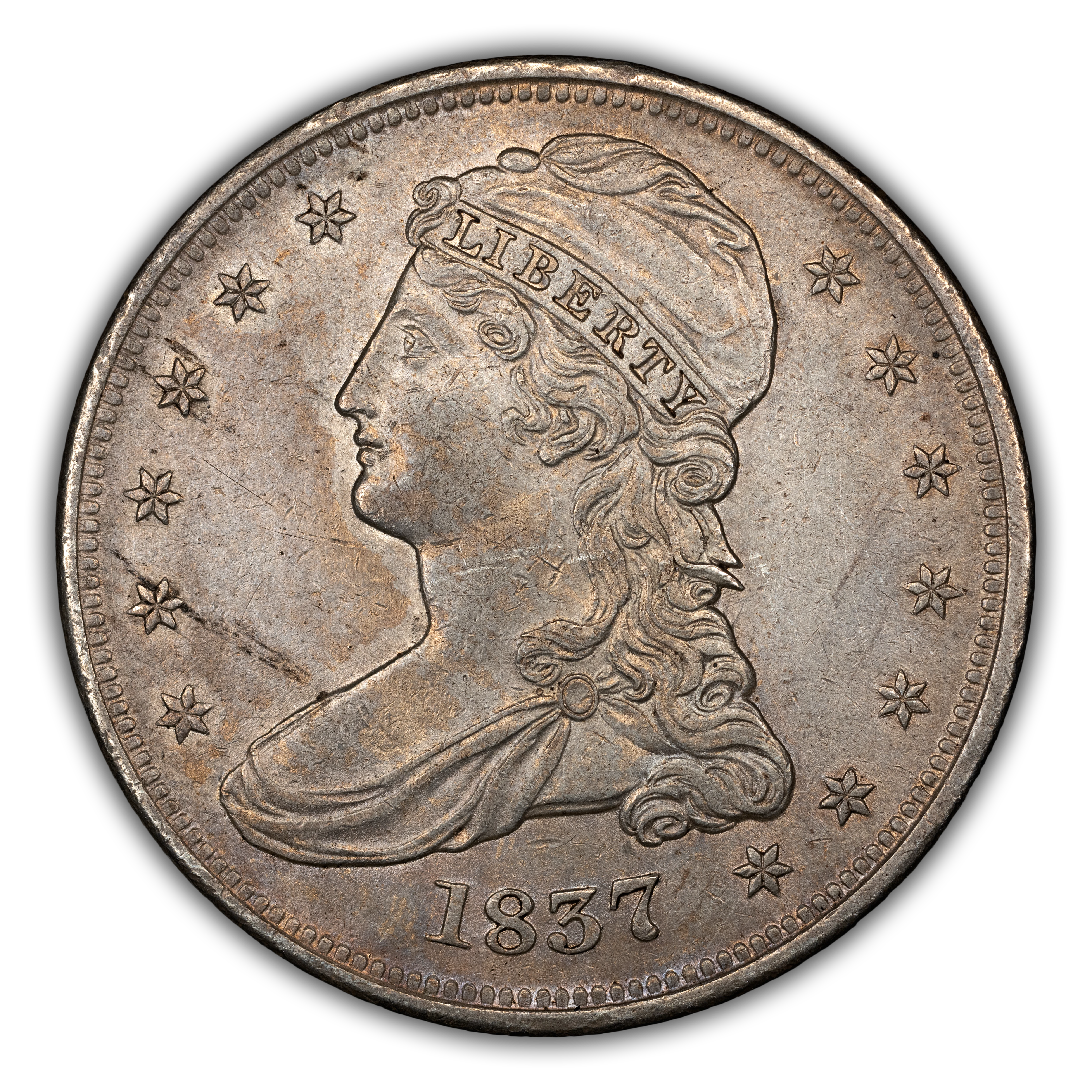 1837 50c Reeded Edge, GR-17 MS